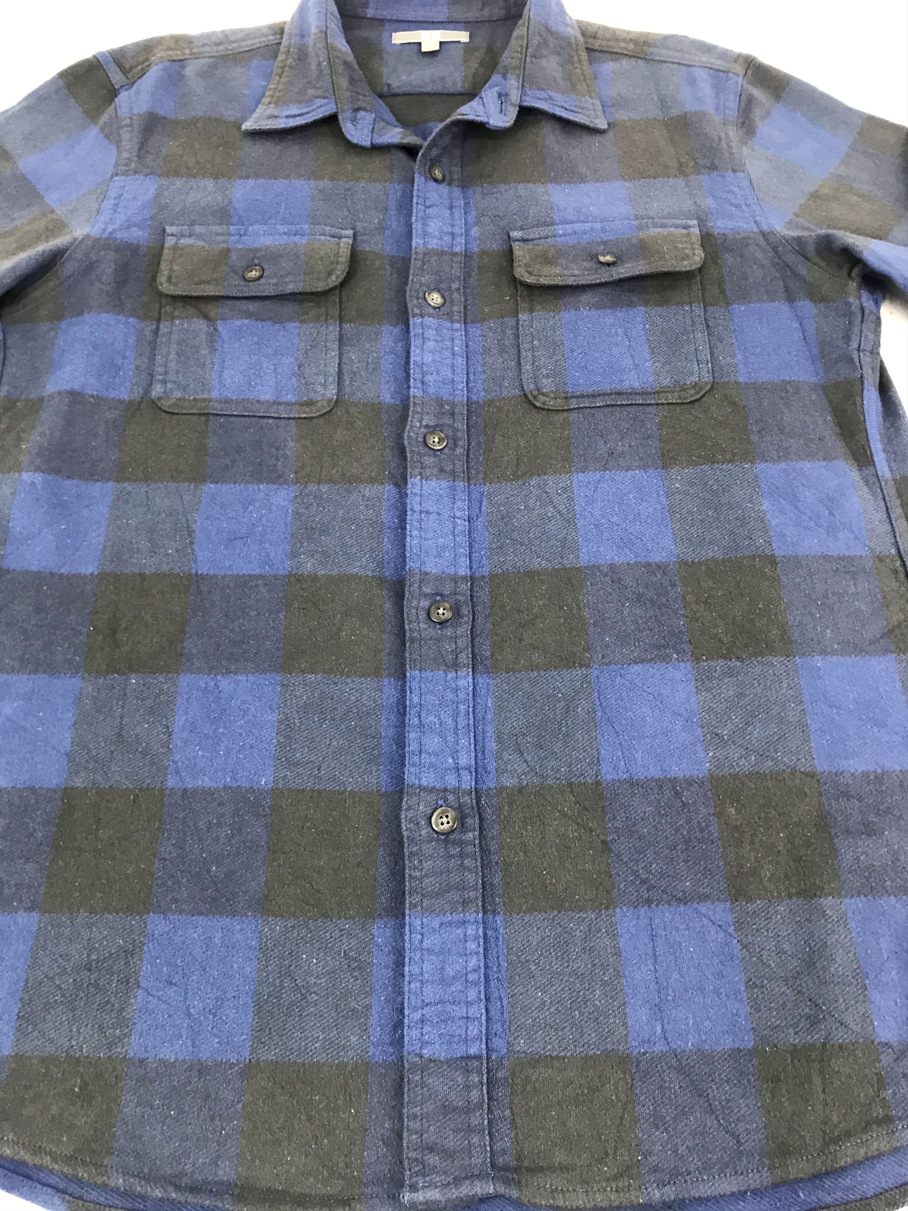Flannel Plaid Check Flannel Shirt Double Pockets Square Size US L / EU 52-54 / 3 - 4 Thumbnail