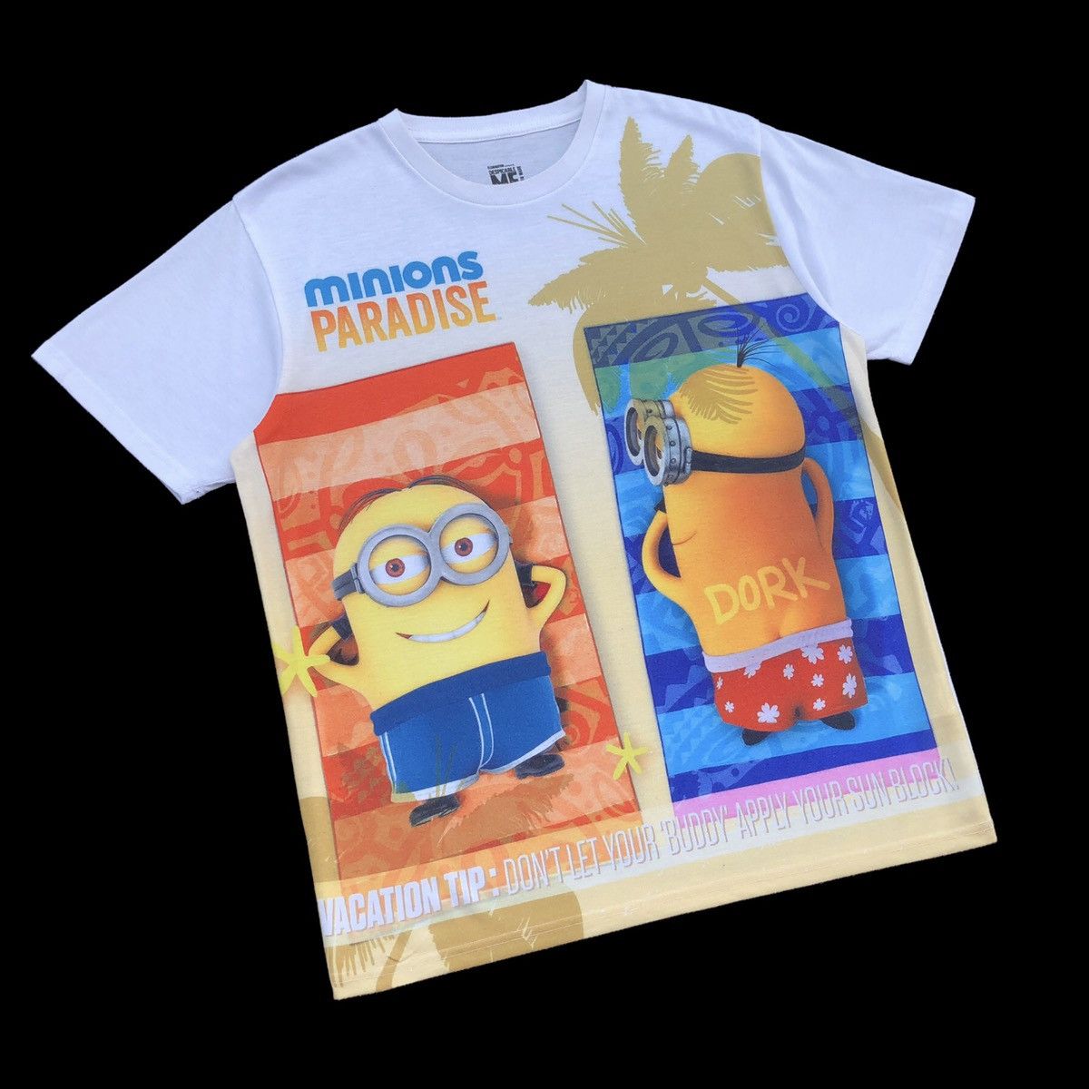 Cartoon Network Despicable ME Minion Paradise Vacation Tip Full Print Tee Size US L / EU 52-54 / 3 - 4 Thumbnail