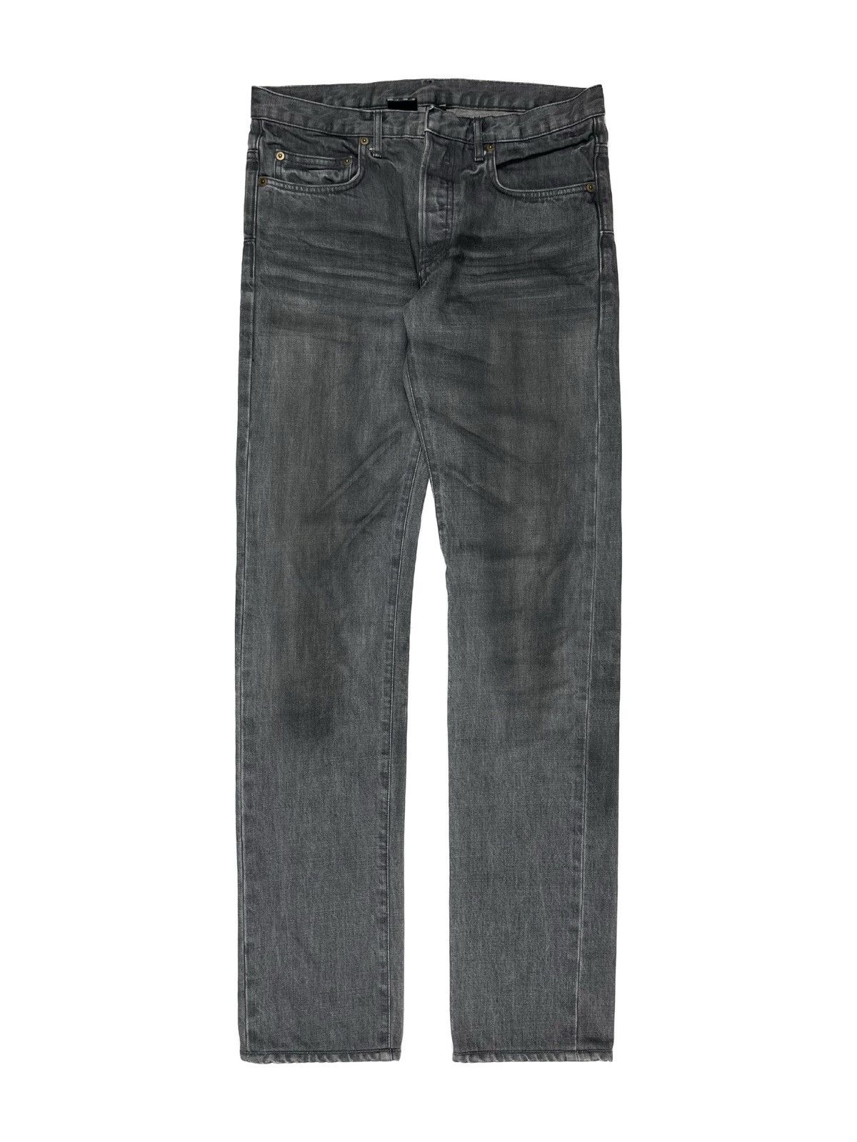 Dior Homme Waxed Clawmark Denim Jeans Grey