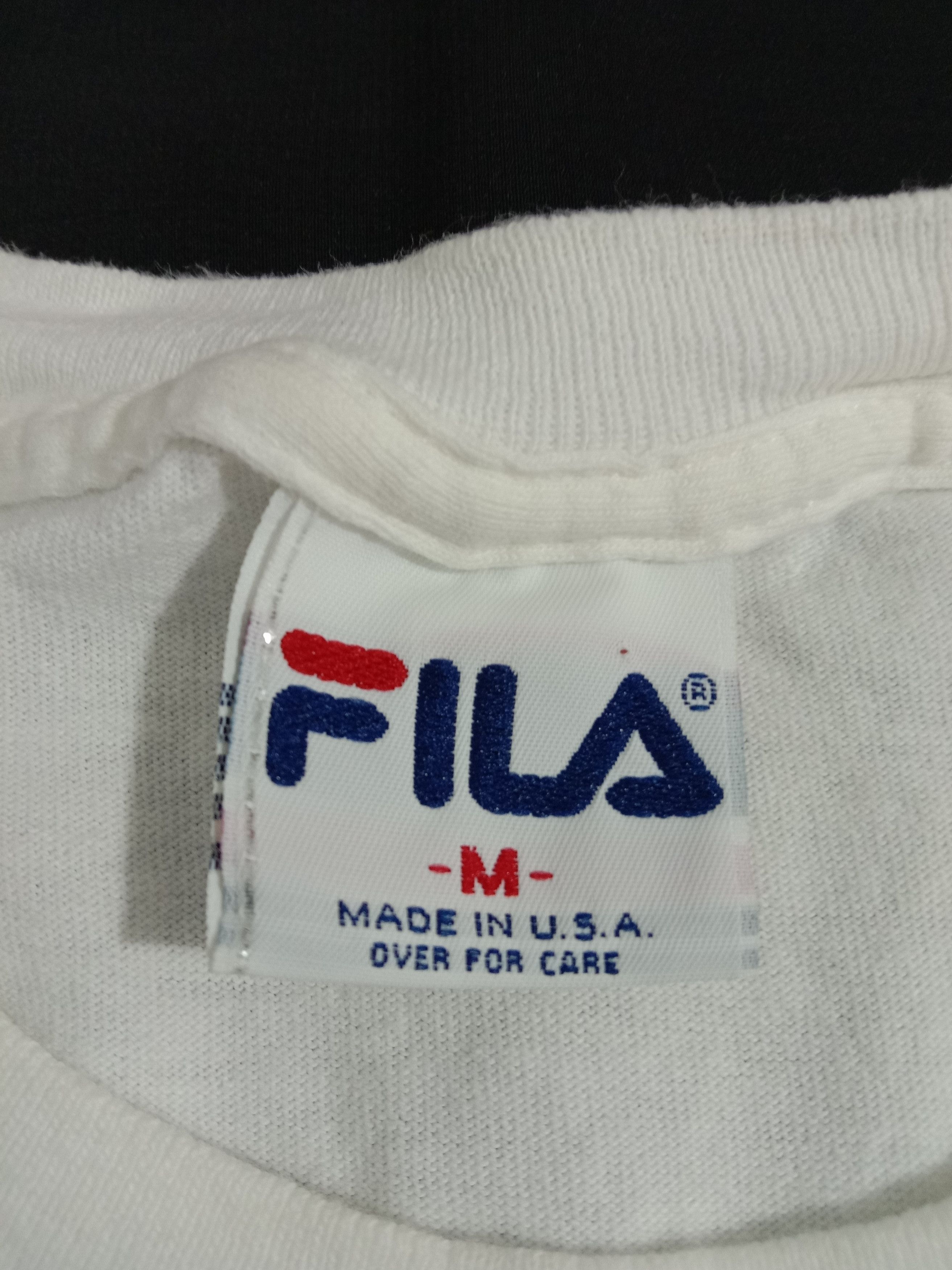 Fila Vintage 90s White FILA Sports Made In USA RARE Shirt Size US M / EU 48-50 / 2 - 3 Thumbnail