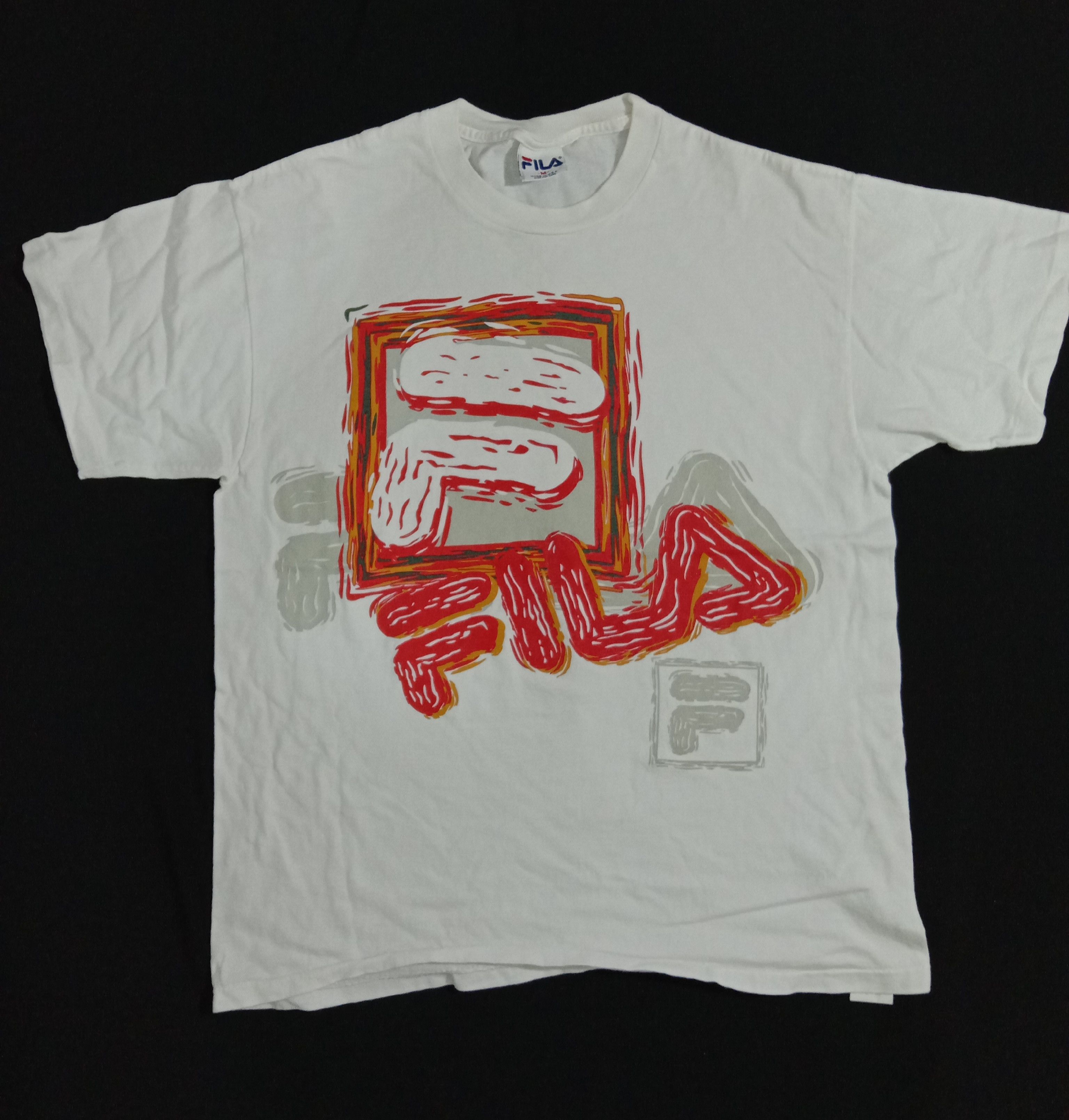 Fila Vintage 90s White FILA Sports Made In USA RARE Shirt Size US M / EU 48-50 / 2 - 1 Thumbnail