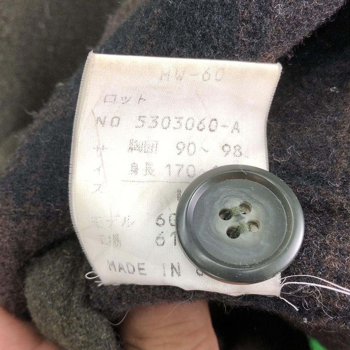 Japanese Brand Vintage 90's Kchaps Wool Jacket Fabric Of Italy Olive Green Size US XL / EU 56 / 4 - 11 Thumbnail
