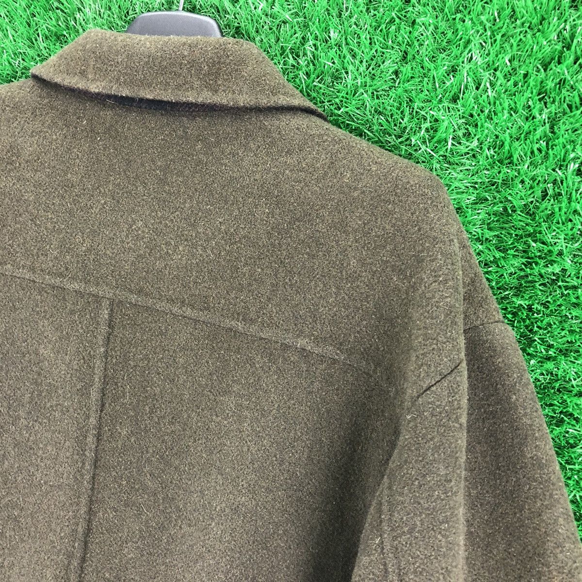 Japanese Brand Vintage 90's Kchaps Wool Jacket Fabric Of Italy Olive Green Size US XL / EU 56 / 4 - 5 Thumbnail