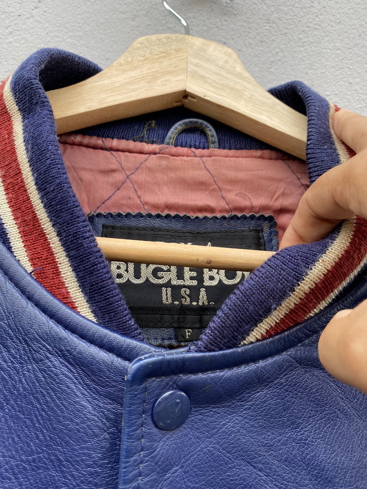 Bugle Boy vintage rare OG 80’s american bugle boy varsity leather Size US L / EU 52-54 / 3 - 8 Thumbnail