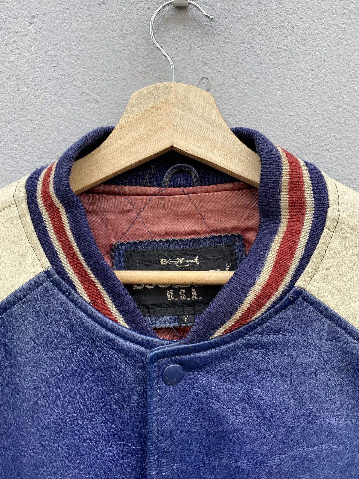 Bugle Boy vintage rare OG 80’s american bugle boy varsity leather Size US L / EU 52-54 / 3 - 7 Thumbnail