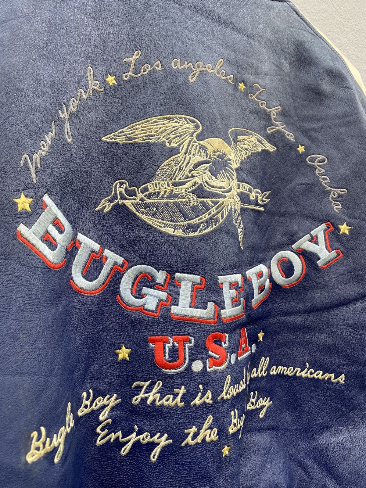 Bugle Boy vintage rare OG 80’s american bugle boy varsity leather Size US L / EU 52-54 / 3 - 9 Thumbnail