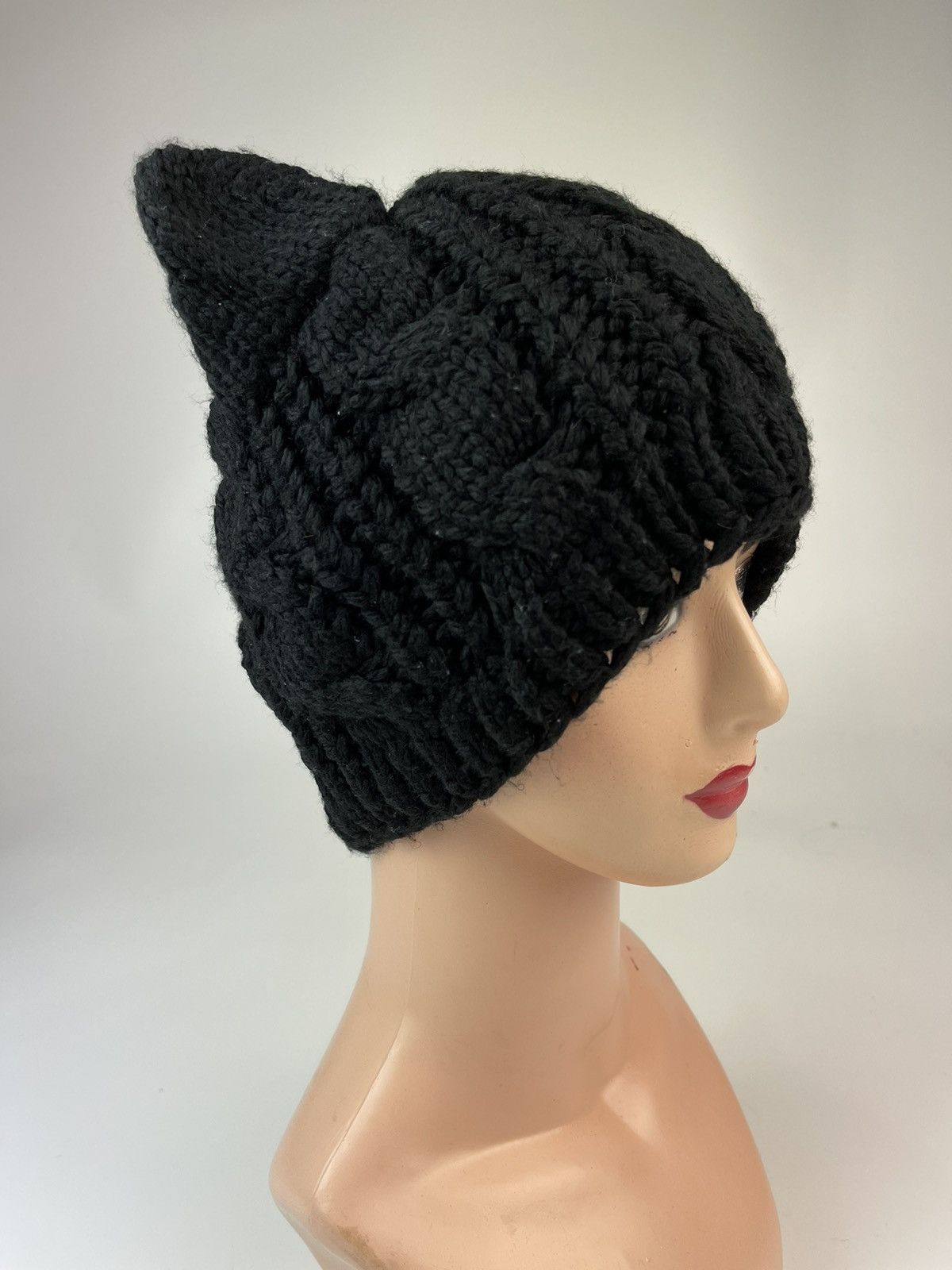Japanese Brand Japanese Knitted Bunny Horn Devil Beanie Hats Size ONE SIZE - 2 Thumbnail