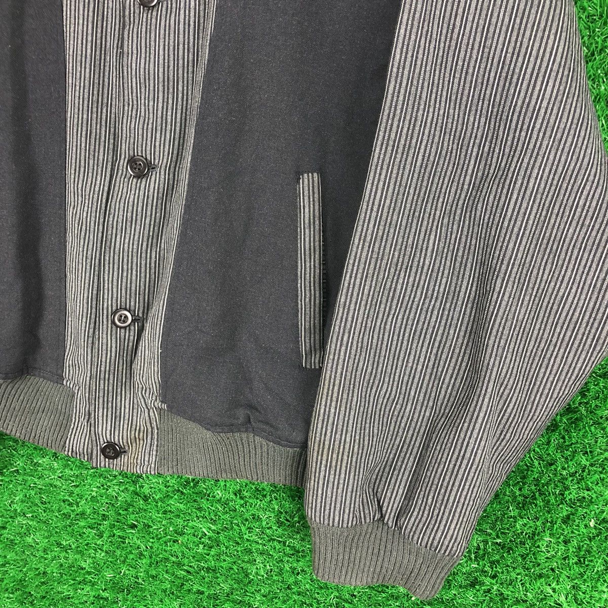 Japanese Brand Vintage 80's Striped Bomber Style Jacket Quilted Lining Size US XL / EU 56 / 4 - 3 Thumbnail