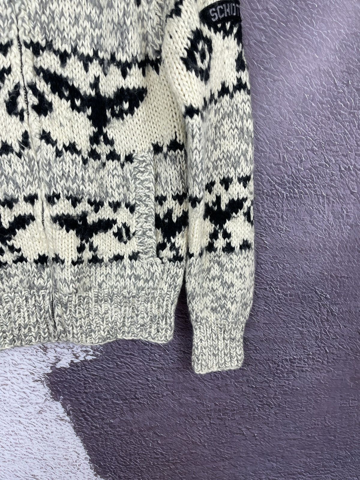 Schott SCHOTT NYC USA shawl neck full zip knitwear sweater Size US M / EU 48-50 / 2 - 4 Thumbnail