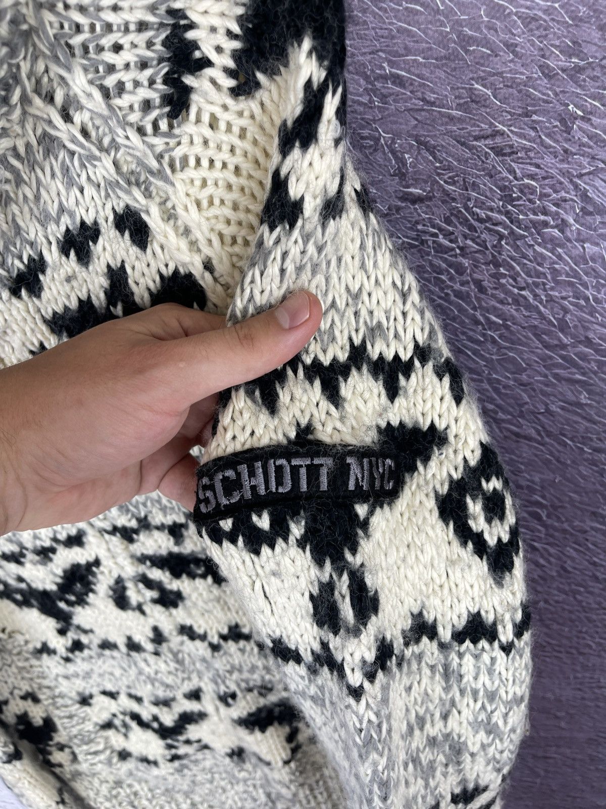 Schott SCHOTT NYC USA shawl neck full zip knitwear sweater Size US M / EU 48-50 / 2 - 9 Thumbnail