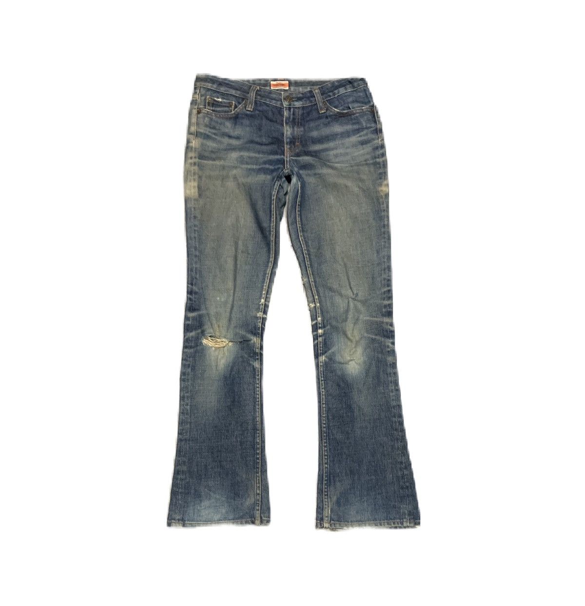 Japanese Brand Vintage 90s Camel Flare Bootcut Jeans Size US 31 - 1 Thumbnail