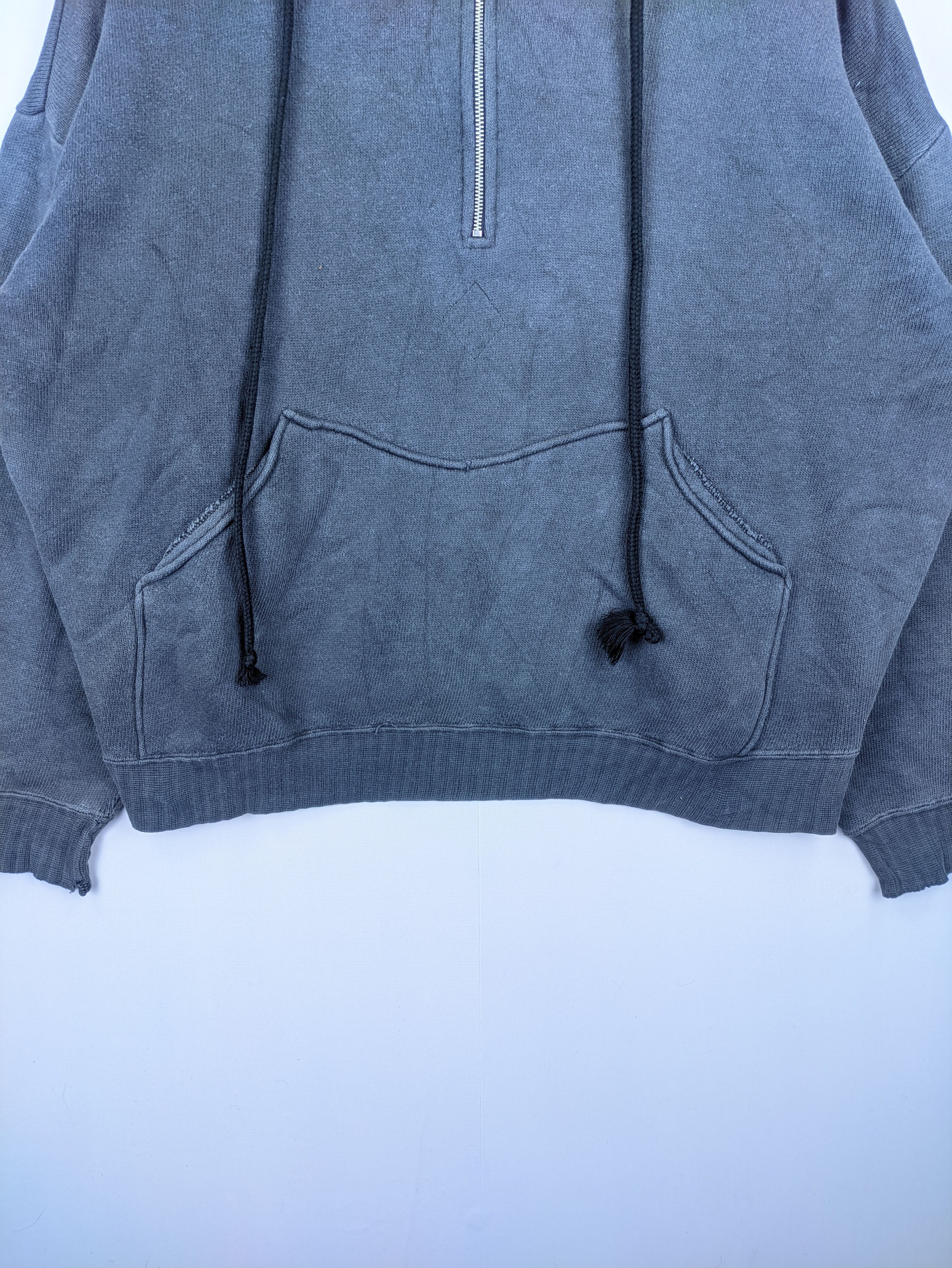 Japanese Brand Steals🔥Vintage Hoodie Quarter Zipper Cropped by Giardino Size US M / EU 48-50 / 2 - 7 Thumbnail