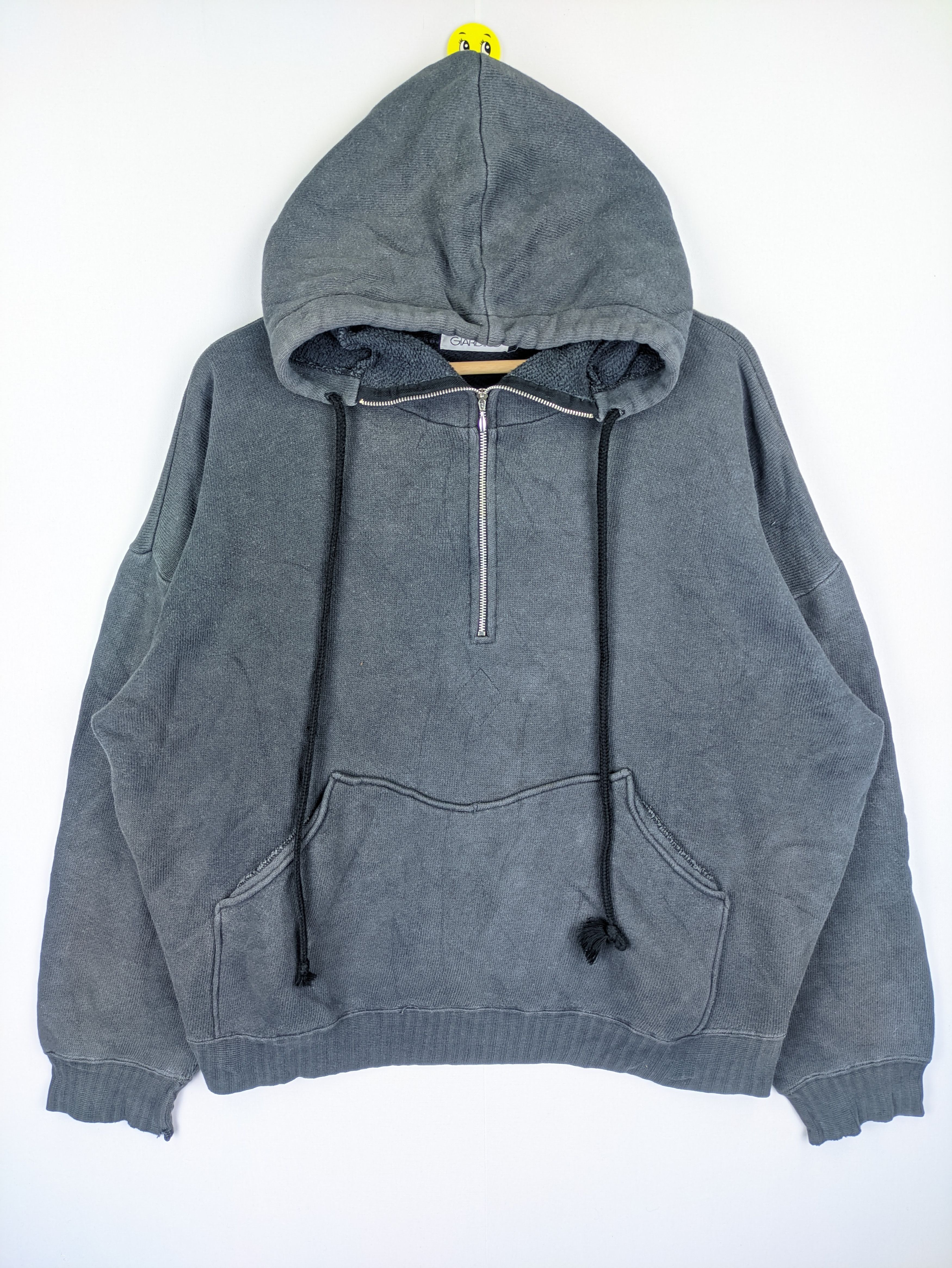 Japanese Brand Steals🔥Vintage Hoodie Quarter Zipper Cropped by Giardino Size US M / EU 48-50 / 2 - 2 Thumbnail