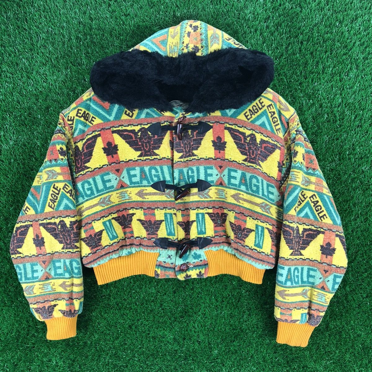 Japanese Brand Vintage 80's Duffle Sweater Hoodie Baggy Cropped Style Size M / US 6-8 / IT 42-44 - 1 Thumbnail