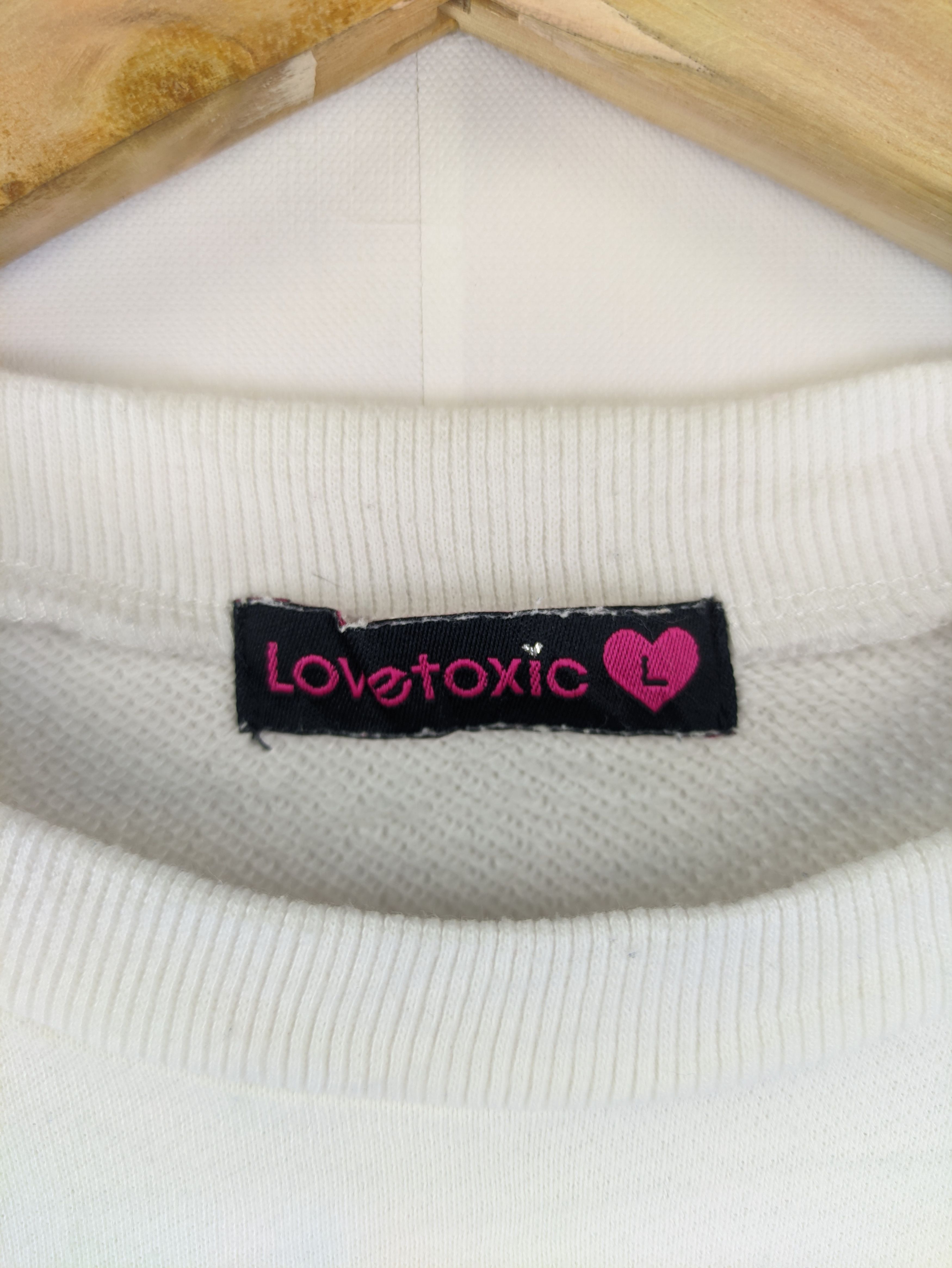 Japanese Brand Steals🔥Cropped Sweatshirt by Love Toxic Side Tape Size M / US 6-8 / IT 42-44 - 3 Thumbnail