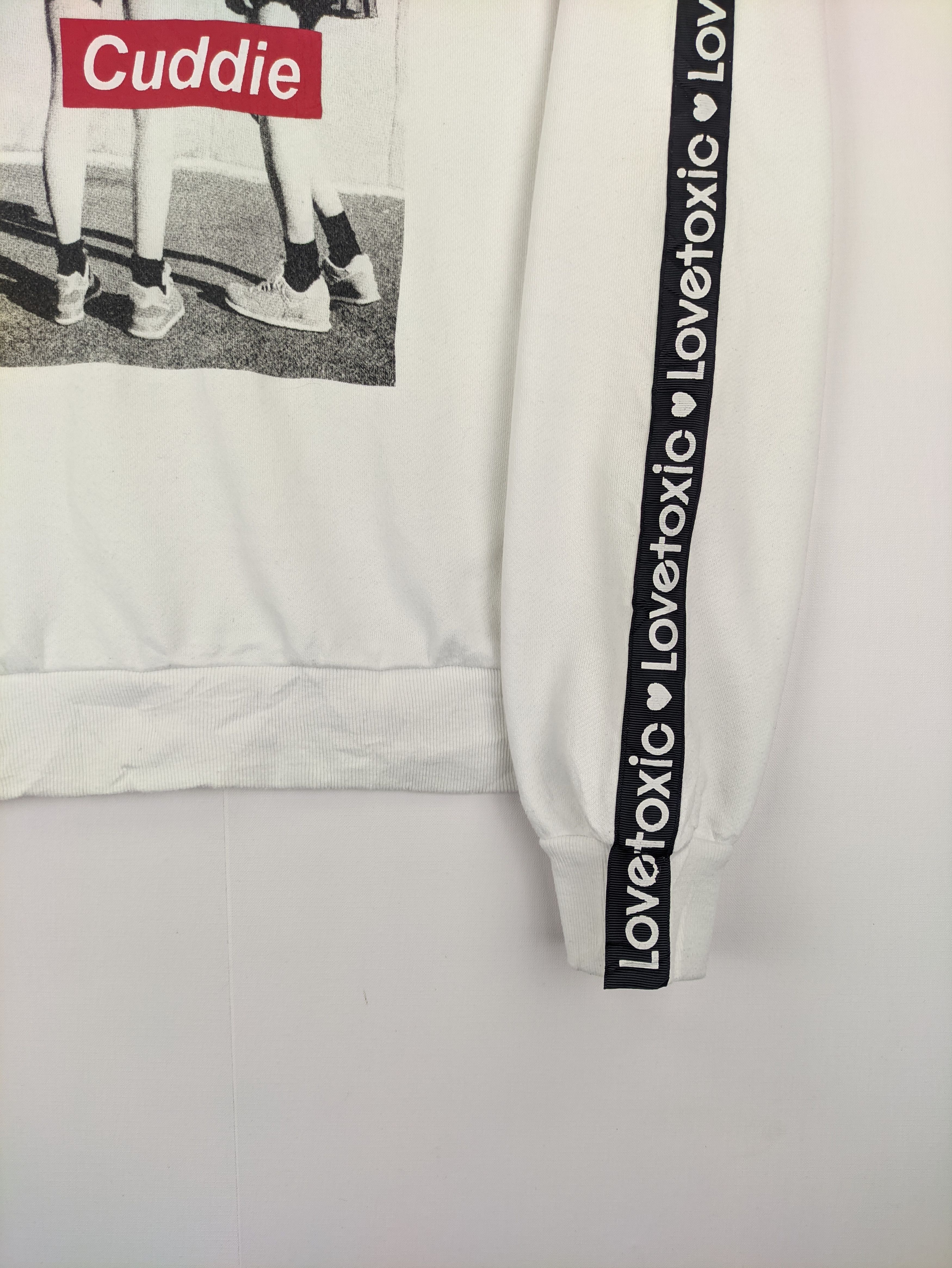 Japanese Brand Steals🔥Cropped Sweatshirt by Love Toxic Side Tape Size M / US 6-8 / IT 42-44 - 6 Thumbnail