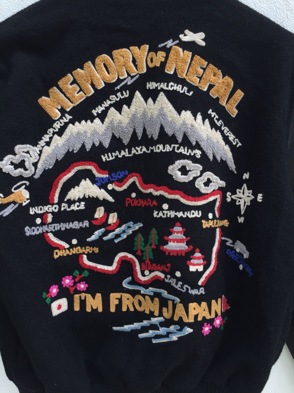 HOLLYWOOD RANCH MARKET RARE🔥HRM "Memory of Nepal" Varsity Leather Jacket Size US S / EU 44-46 / 1 - 6 Thumbnail