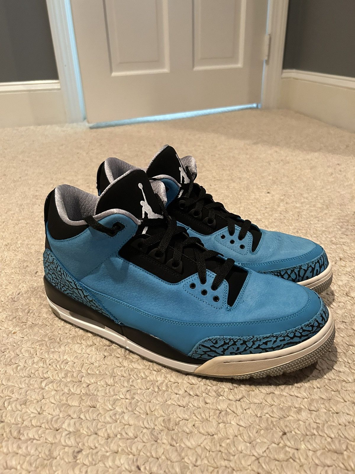 image of Jordan Brand 3 Powder Blue Shoes, Men's (Size 14)