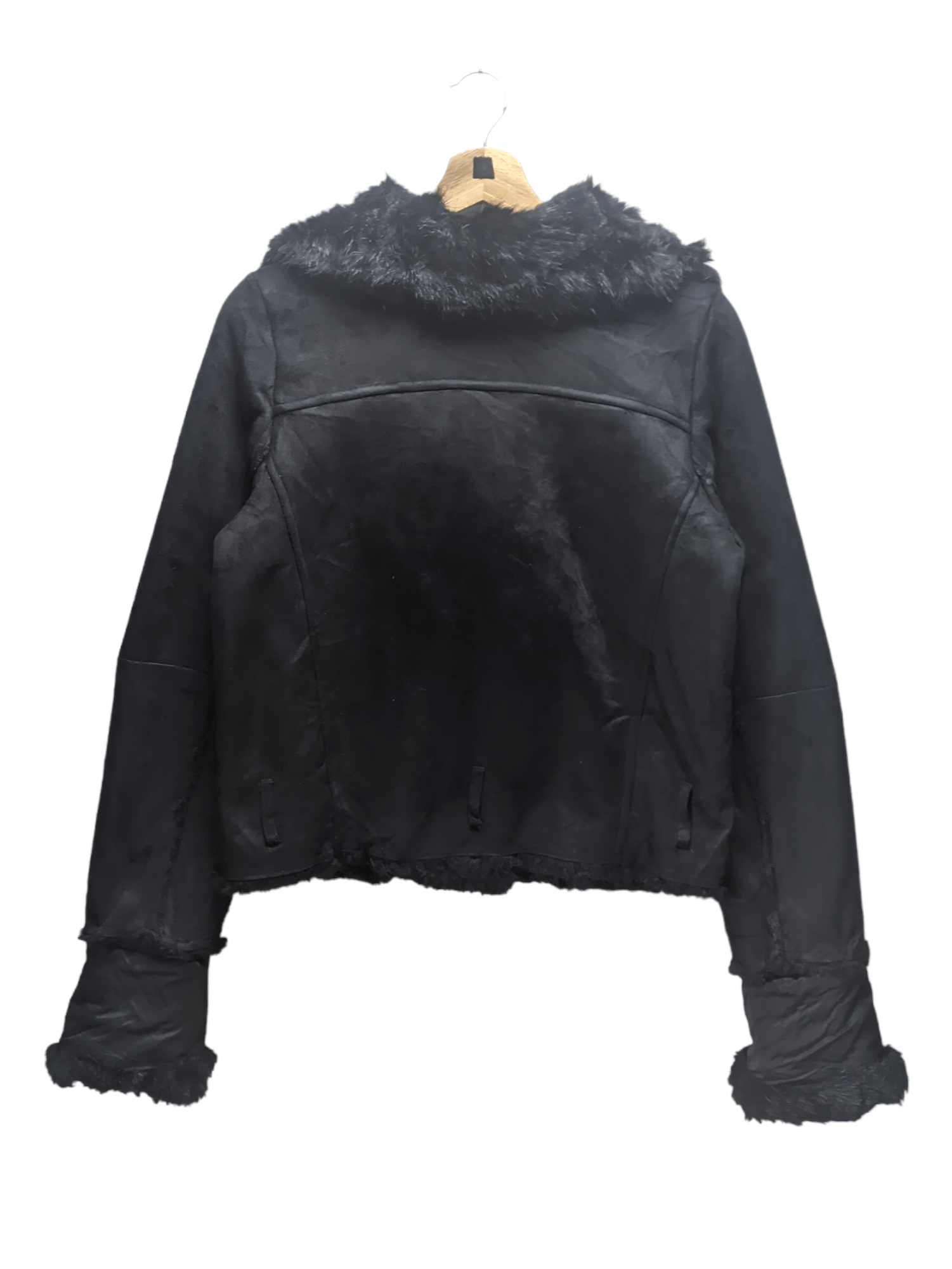 Japanese Brand Steals🔥Cropped Jacket Faux Fur Inner by Lily Brown Size S / US 4 / IT 40 - 2 Thumbnail