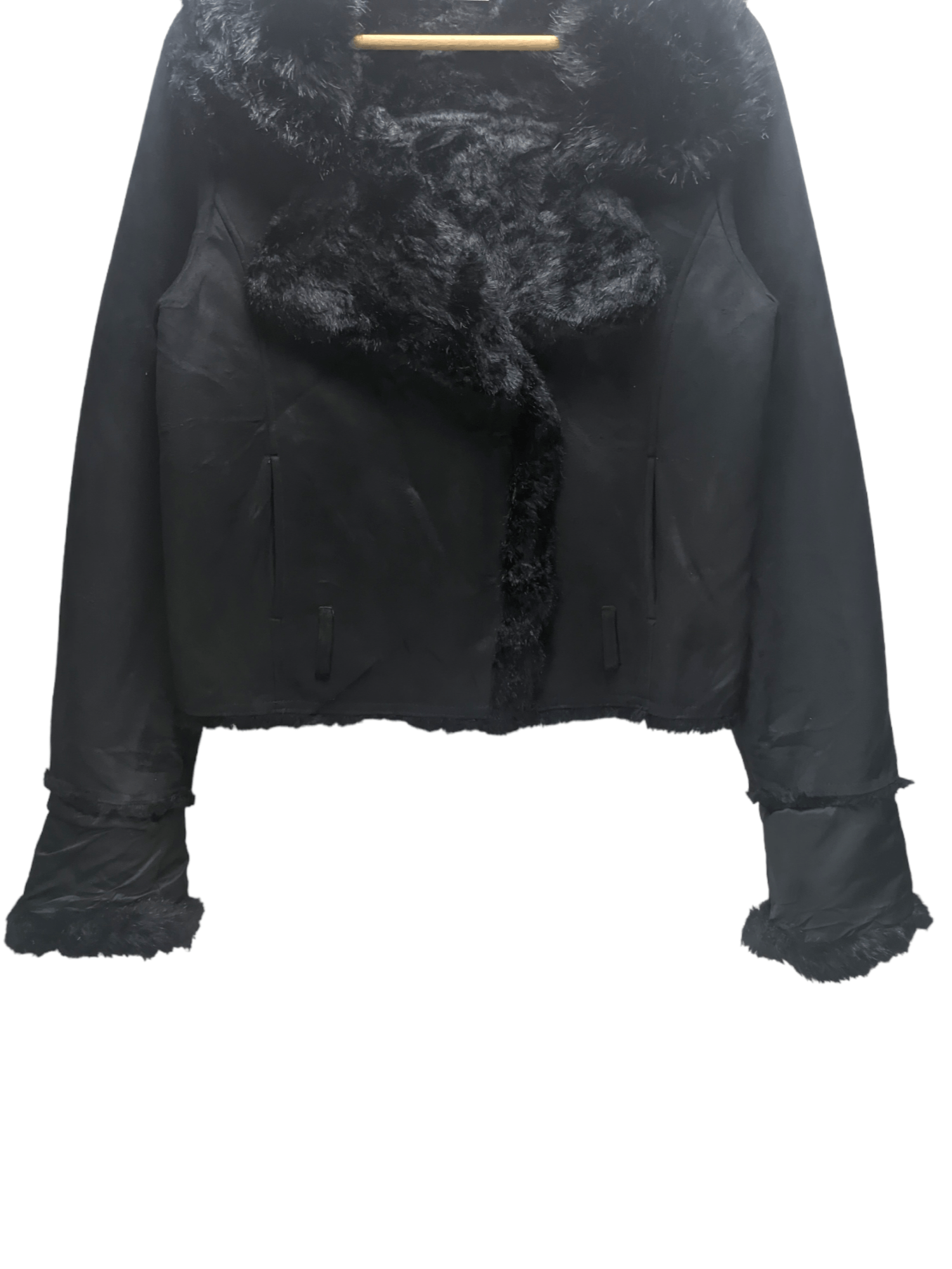 Japanese Brand Steals🔥Cropped Jacket Faux Fur Inner by Lily Brown Size S / US 4 / IT 40 - 8 Thumbnail