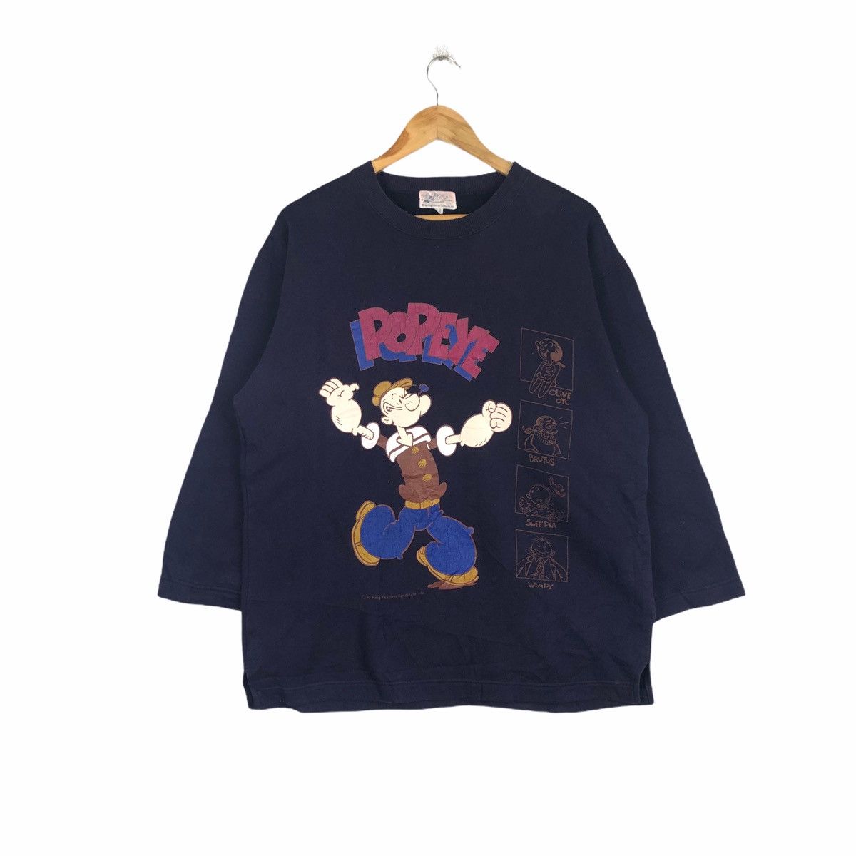 Cartoon Network Vintage popeye cartoon sweatshirt casual jumper Size US L / EU 52-54 / 3 - 1 Thumbnail
