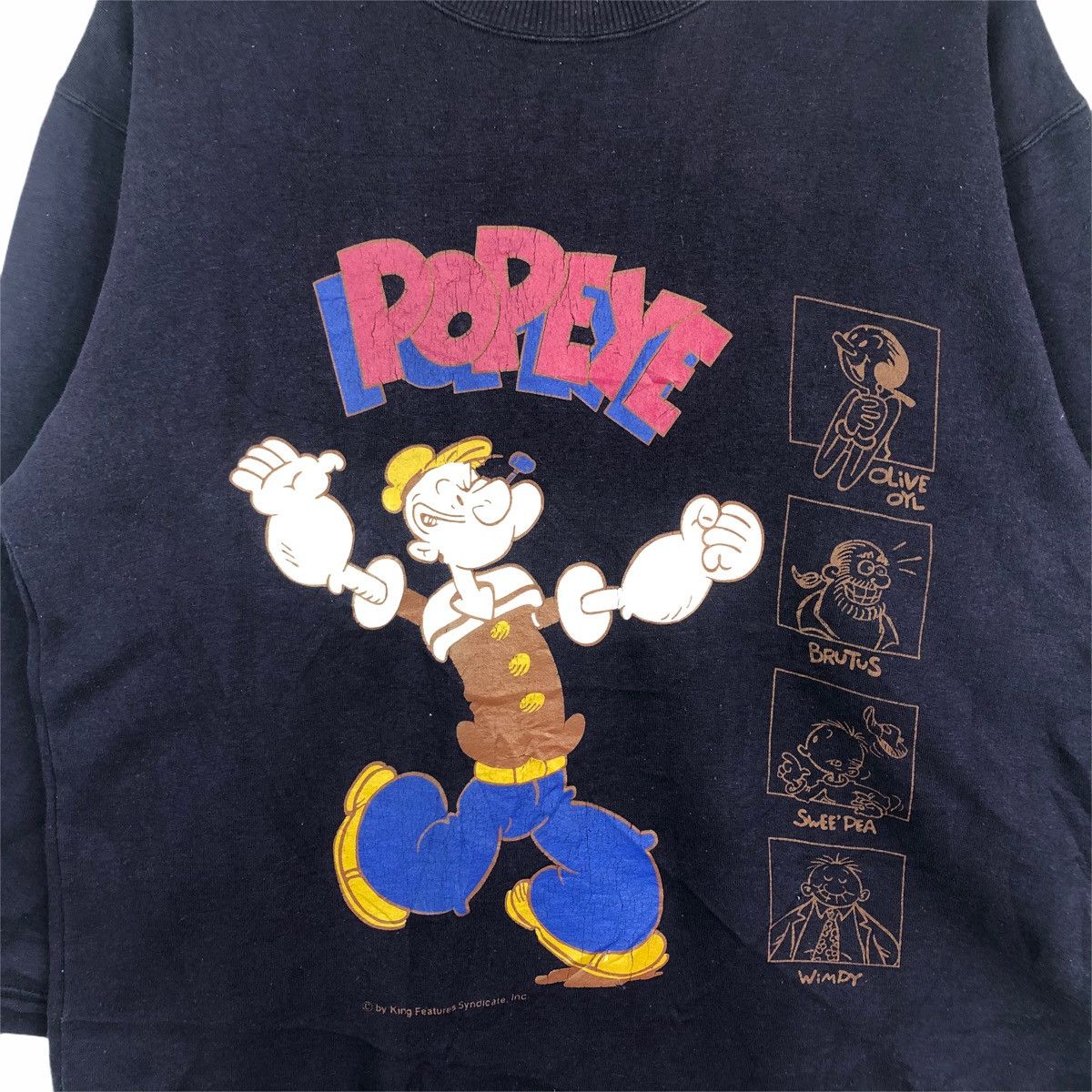 Cartoon Network Vintage popeye cartoon sweatshirt casual jumper Size US L / EU 52-54 / 3 - 3 Thumbnail