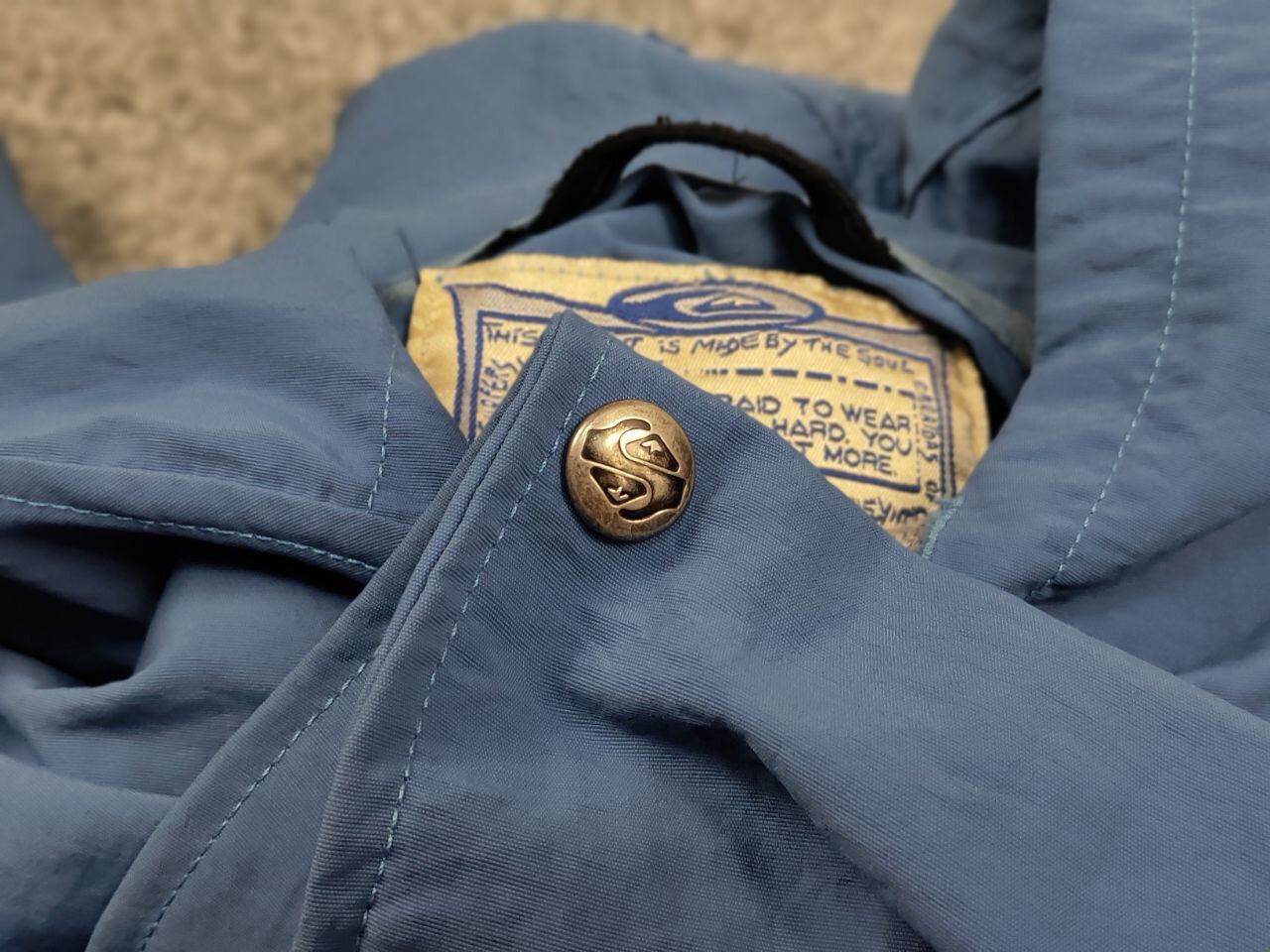 Quiksilver Vintage 90's Quiksilver Saltwater Light Blue big Logo Jacket Size US S / EU 44-46 / 1 - 15 Thumbnail