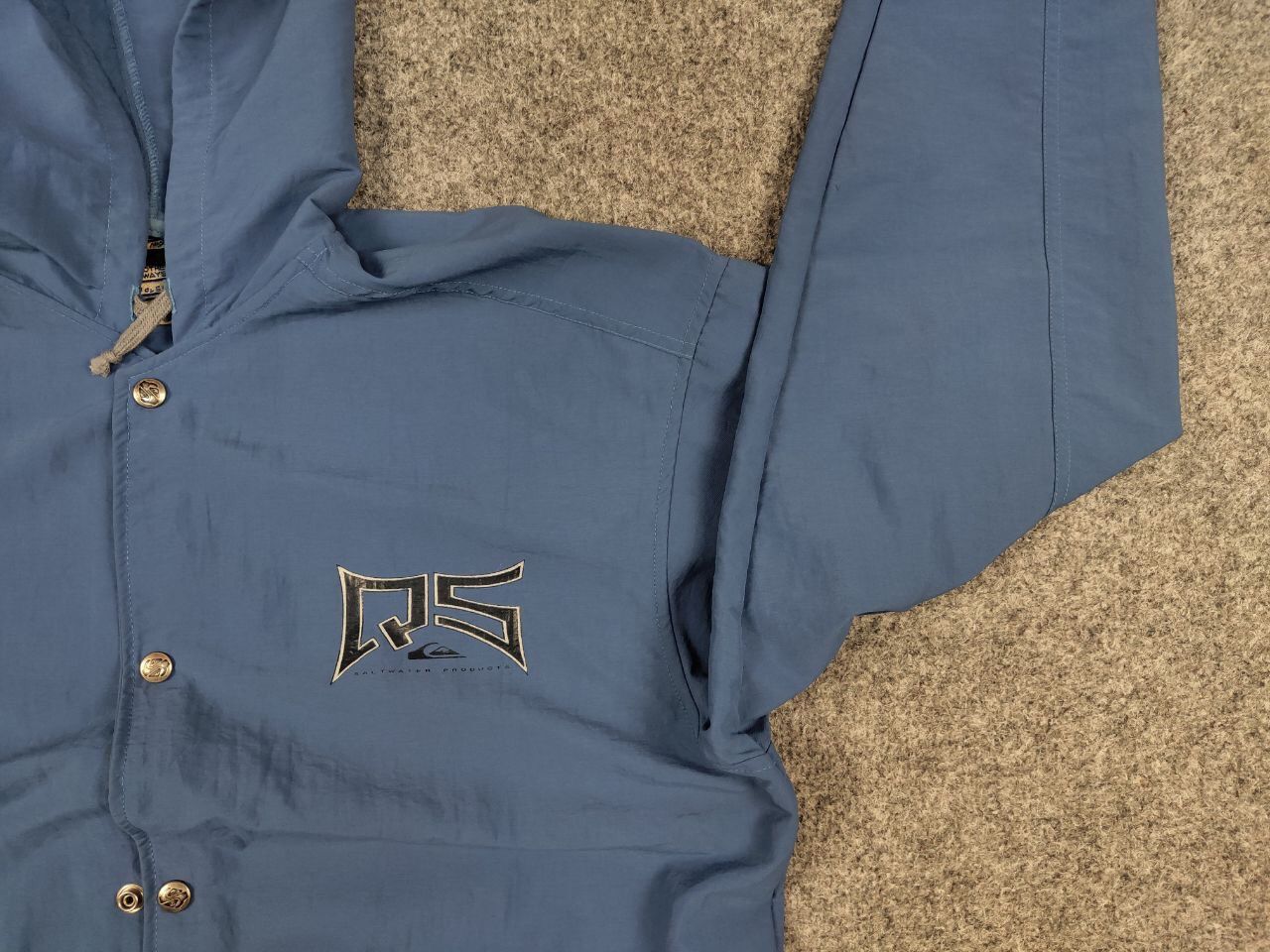 Quiksilver Vintage 90's Quiksilver Saltwater Light Blue big Logo Jacket Size US S / EU 44-46 / 1 - 11 Thumbnail
