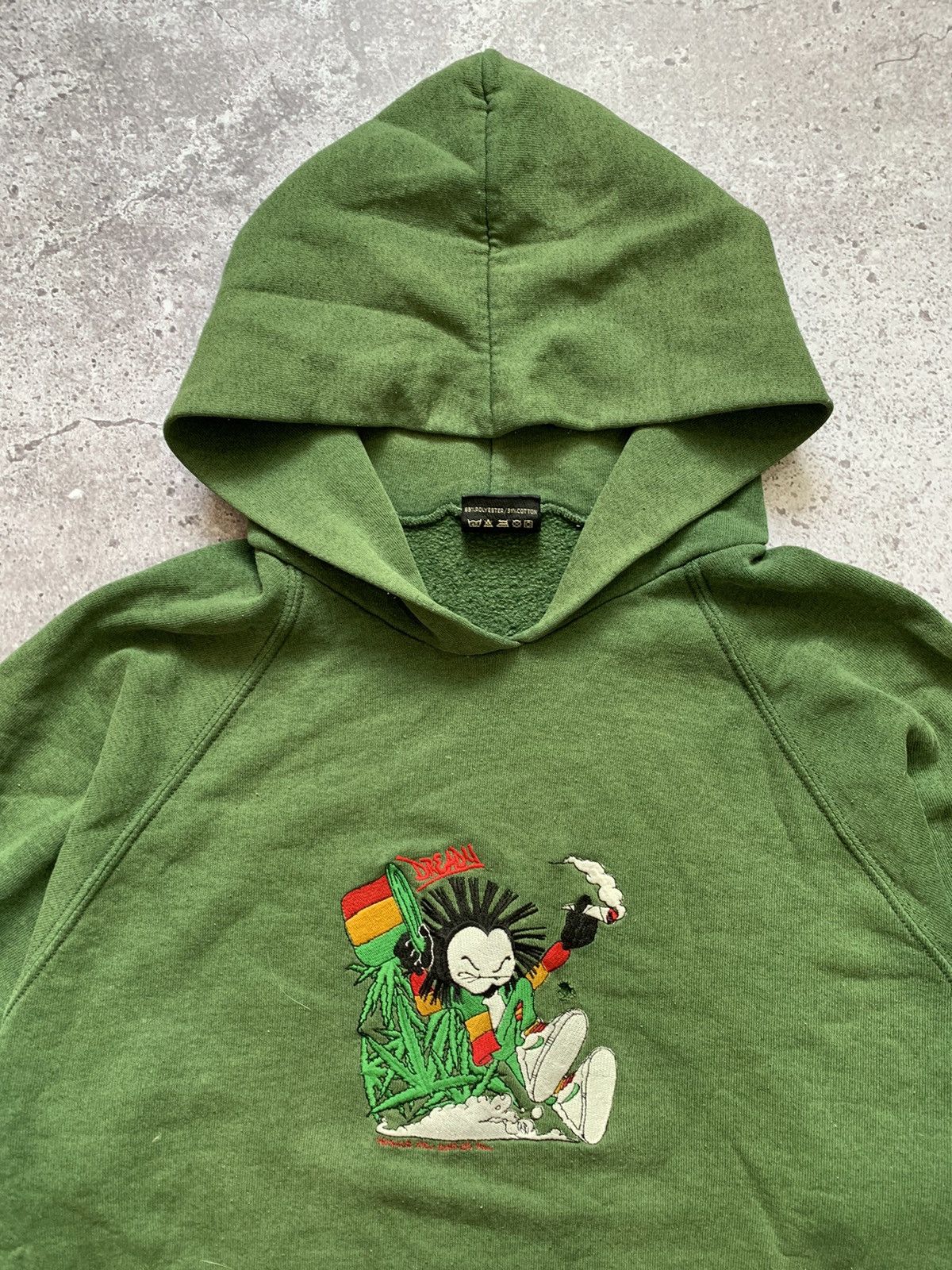 Hook-Ups × Vintage Vintage Dready Rasta Marijuana Sun Faded Hoodie Size US XL / EU 56 / 4 - 3 Thumbnail