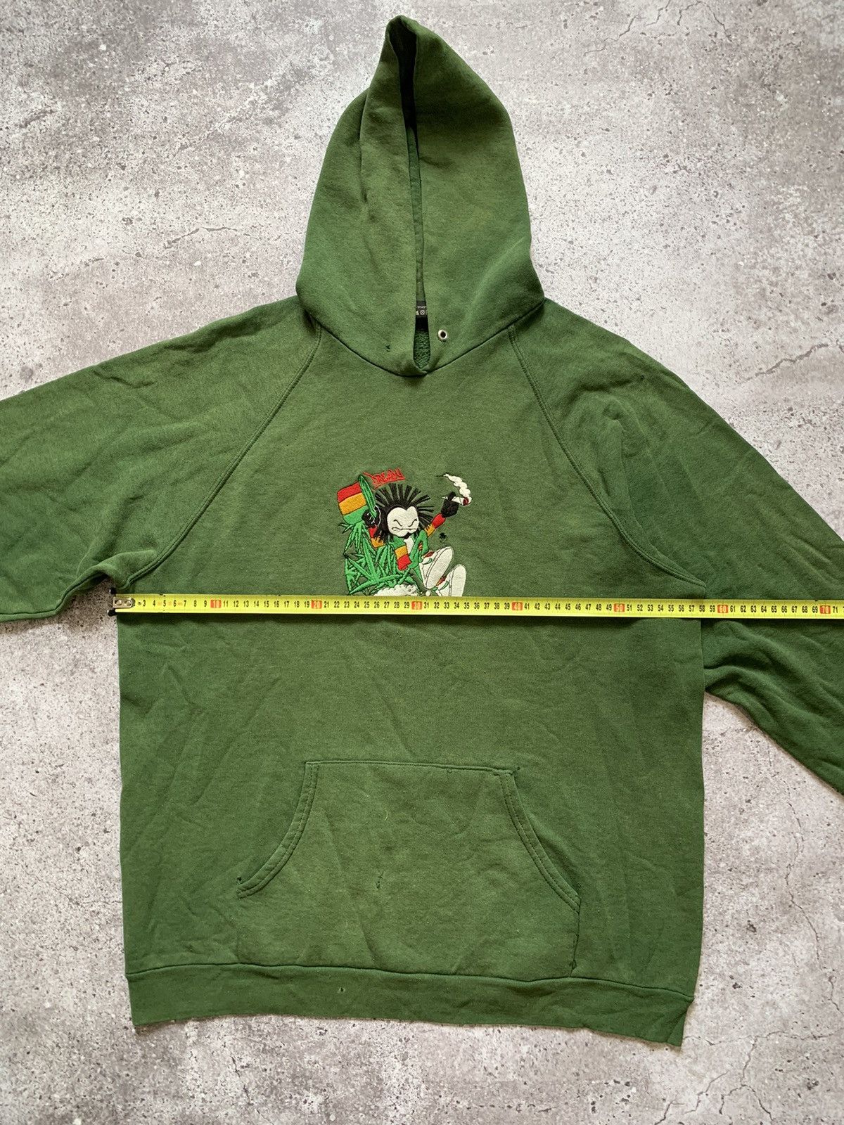 Hook-Ups × Vintage Vintage Dready Rasta Marijuana Sun Faded Hoodie Size US XL / EU 56 / 4 - 10 Thumbnail