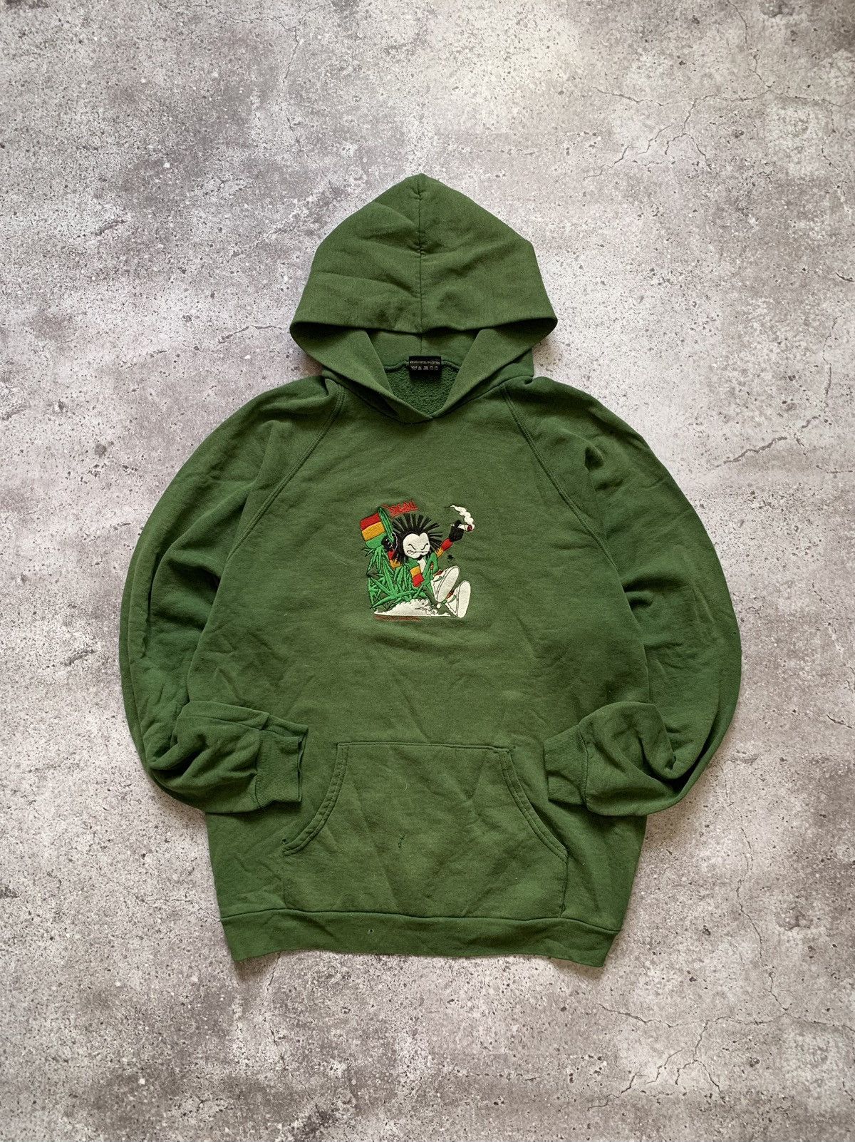 Hook-Ups × Vintage Vintage Dready Rasta Marijuana Sun Faded Hoodie Size US XL / EU 56 / 4 - 1 Thumbnail