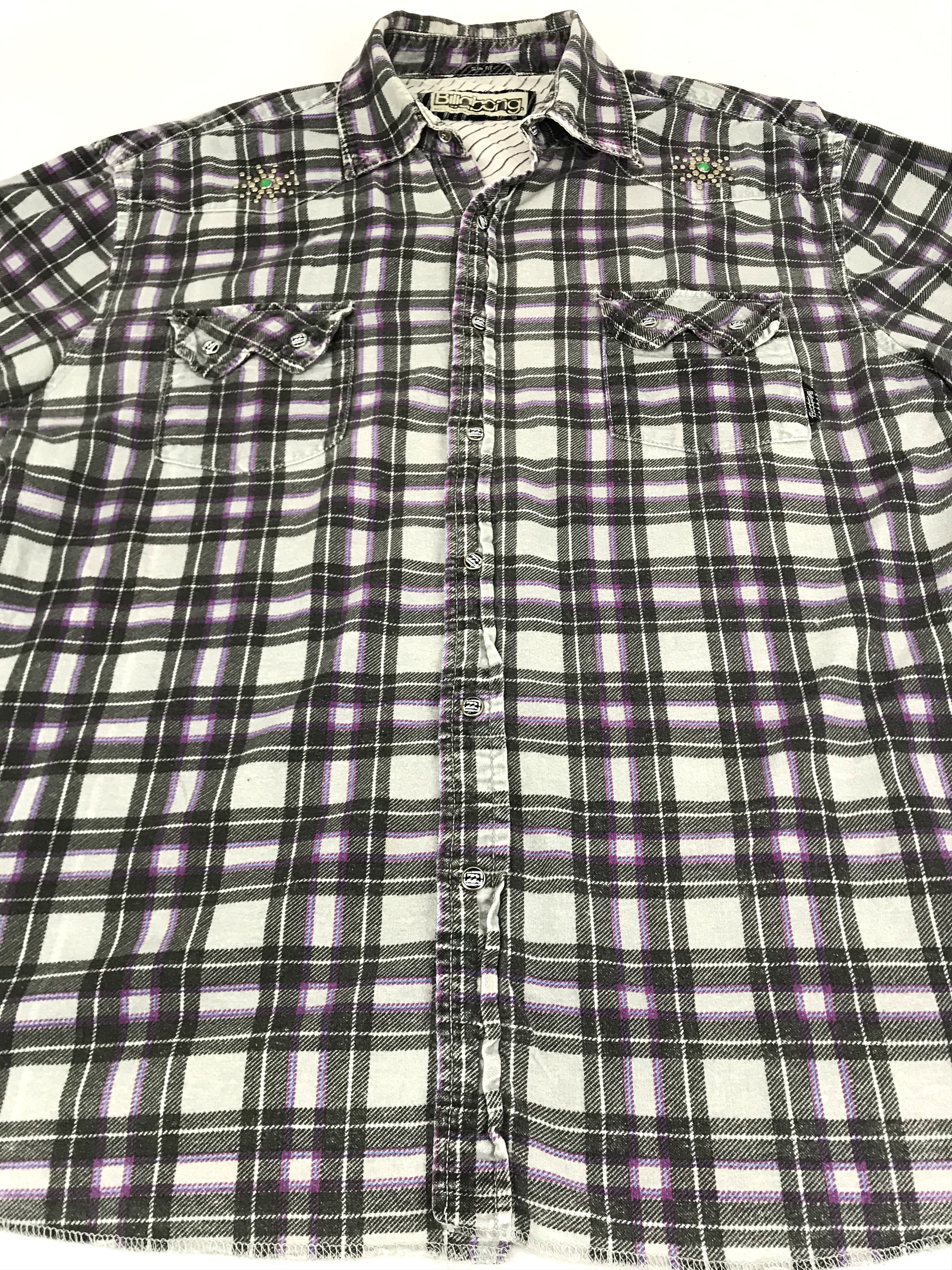 Billabong Vintage Style Billabong Western Flannel Shirt Snap Button Size US L / EU 52-54 / 3 - 2 Thumbnail
