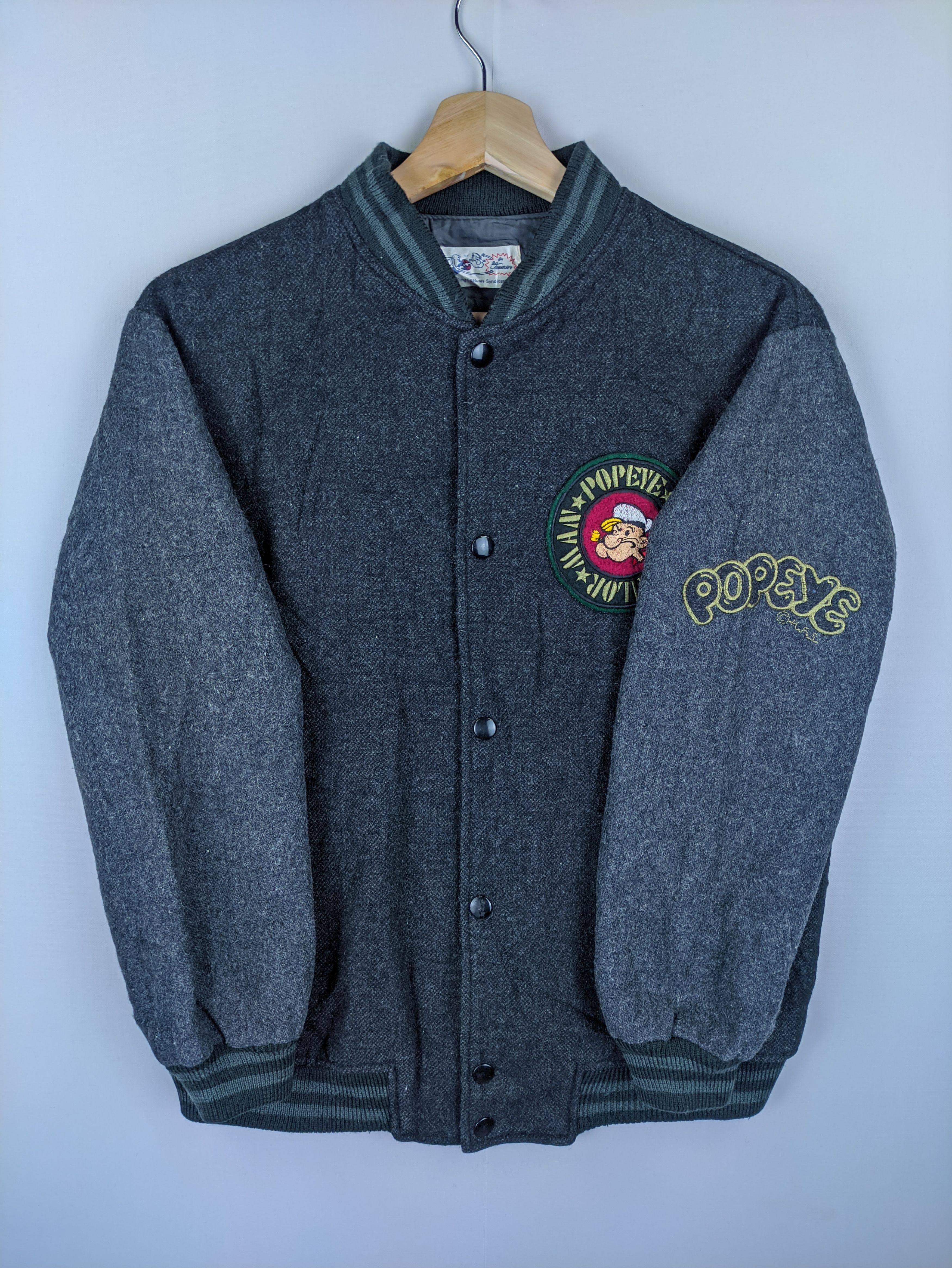 Cartoon Network Steals🔥Vintage Varsity Jacket Popeye for Kids Size US S / EU 44-46 / 1 - 7 Thumbnail