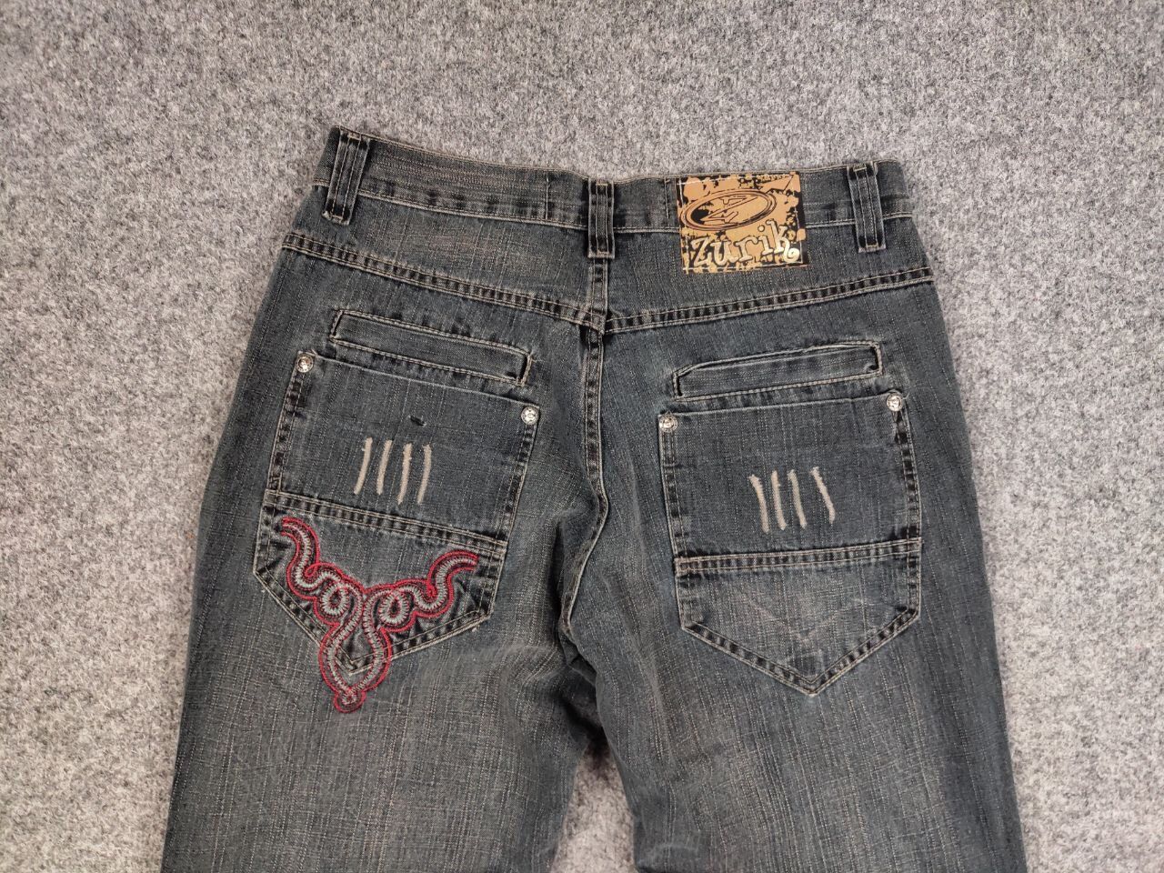 Japanese Brand Vintage 90's Japanese Distressed Washed Cargo Denim Jeans Size US 32 / EU 48 - 13 Thumbnail