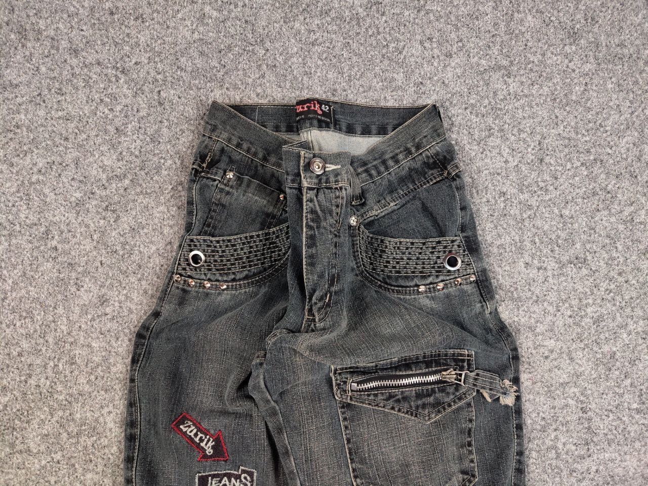 Japanese Brand Vintage 90's Japanese Distressed Washed Cargo Denim Jeans Size US 32 / EU 48 - 7 Thumbnail