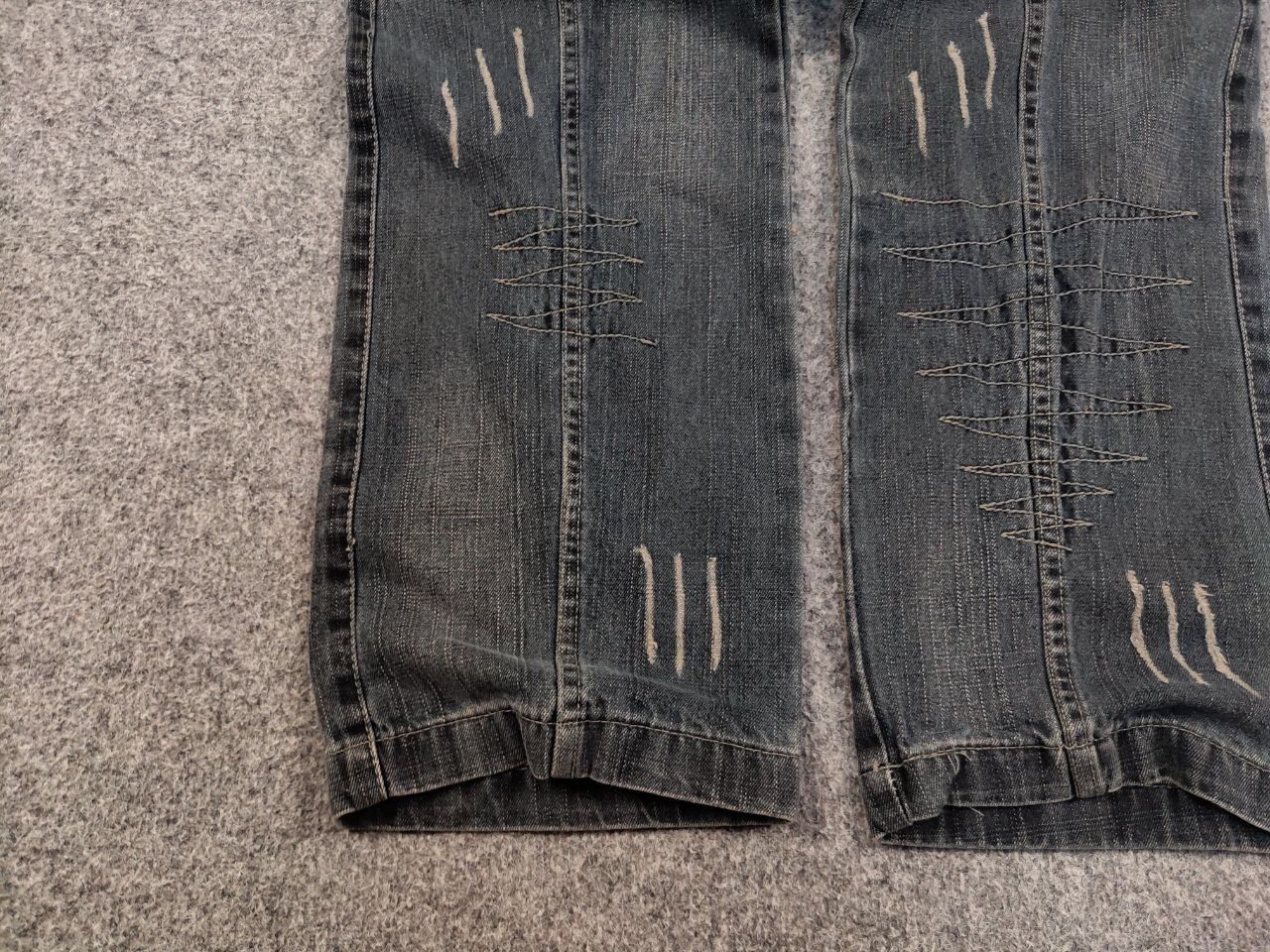 Japanese Brand Vintage 90's Japanese Distressed Washed Cargo Denim Jeans Size US 32 / EU 48 - 9 Thumbnail