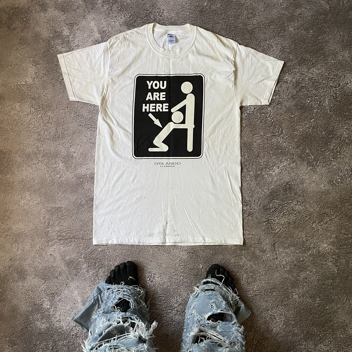 Vintage Vintage Y2K Graphic Tee Funny Slogan Print Cream Large Punk Size US L / EU 52-54 / 3 - 1 Thumbnail