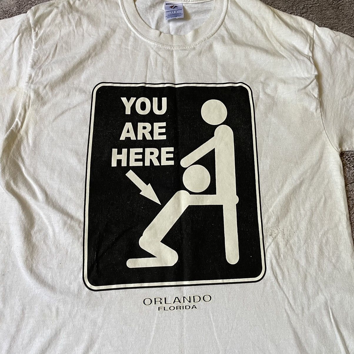 Vintage Vintage Y2K Graphic Tee Funny Slogan Print Cream Large Punk Size US L / EU 52-54 / 3 - 6 Thumbnail