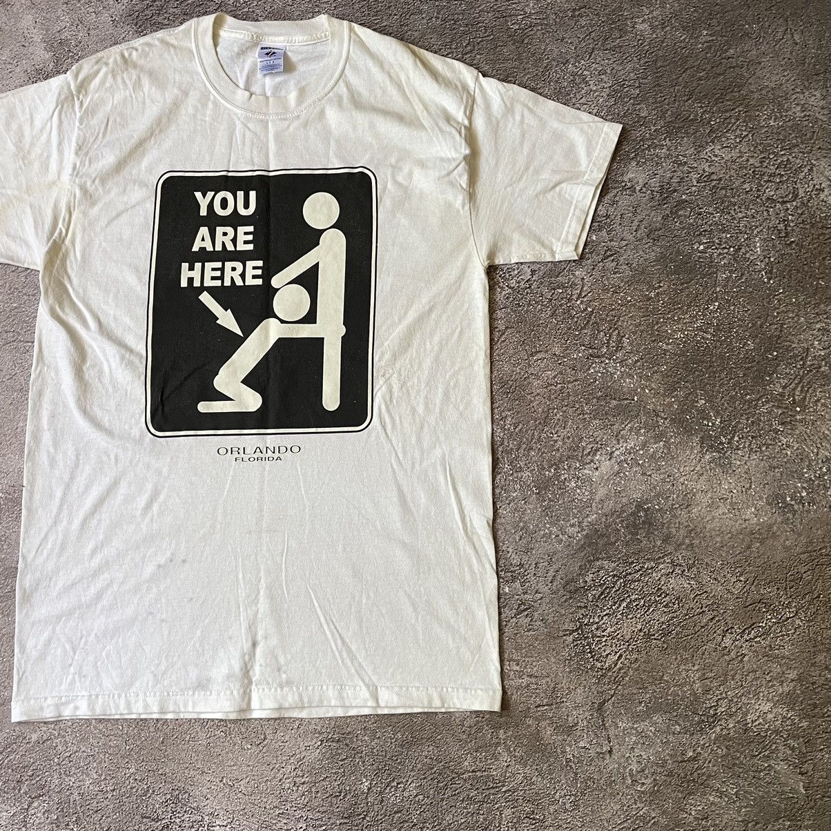 Vintage Vintage Y2K Graphic Tee Funny Slogan Print Cream Large Punk Size US L / EU 52-54 / 3 - 3 Thumbnail