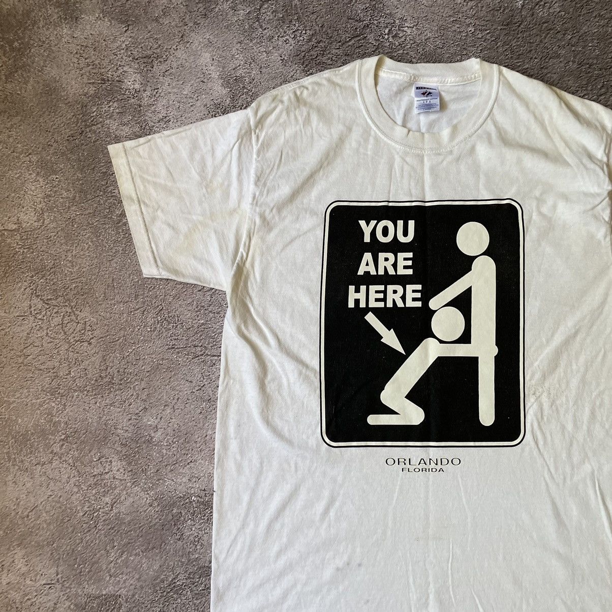 Vintage Vintage Y2K Graphic Tee Funny Slogan Print Cream Large Punk Size US L / EU 52-54 / 3 - 4 Thumbnail