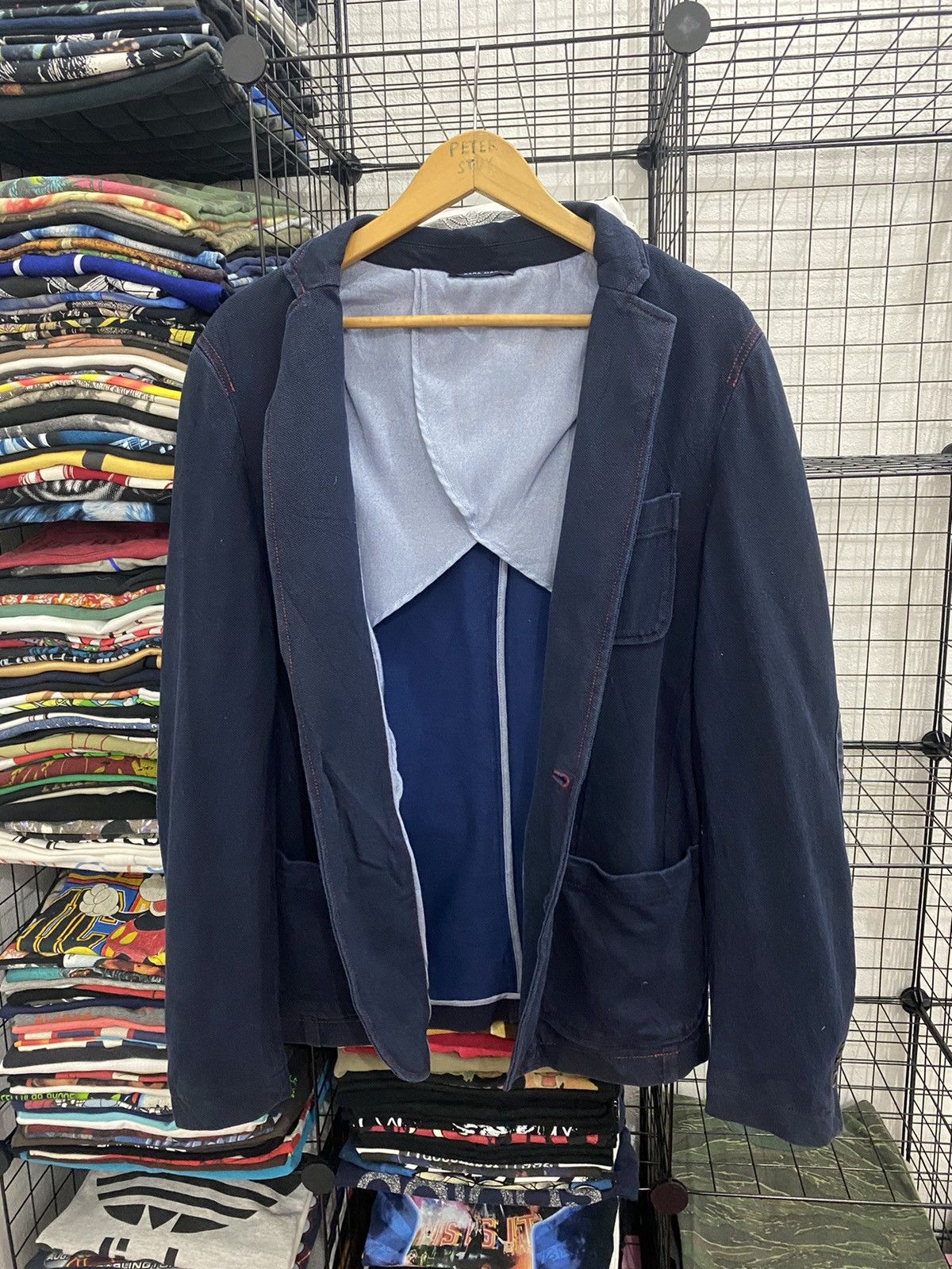 Denime × Zara ZARA MAN DENIM BLAZER Size US L / EU 52-54 / 3 - 3 Thumbnail