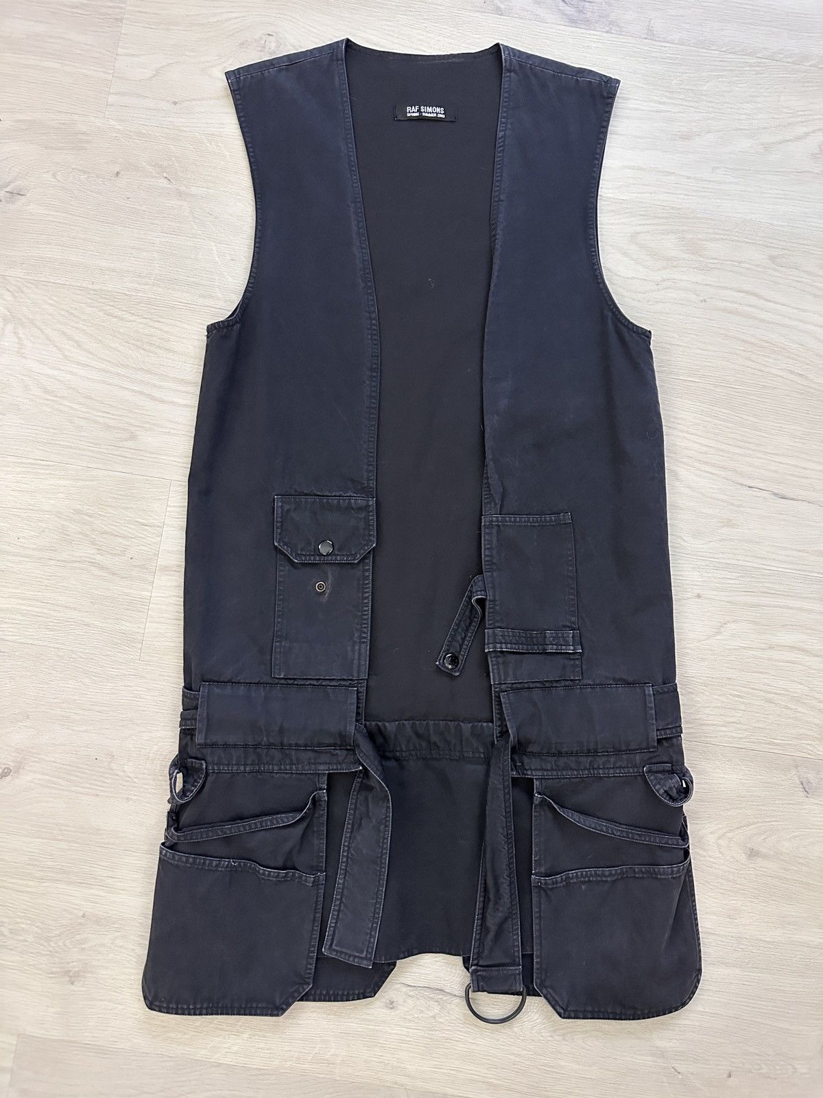 image of Raf Simons Runway Utility Vest in Black, Men's (Size Medium)