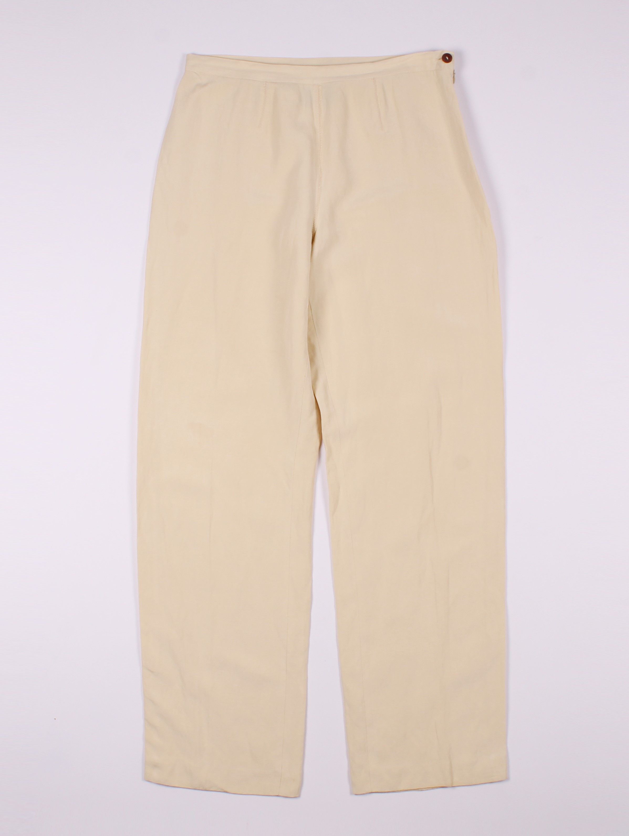 Jean Paul Gaultier × Vintage Jean Paul Gaultier Femme Flared Linen Silk Pants Trousers Size 30" / US 8 / IT 44 - 1 Thumbnail