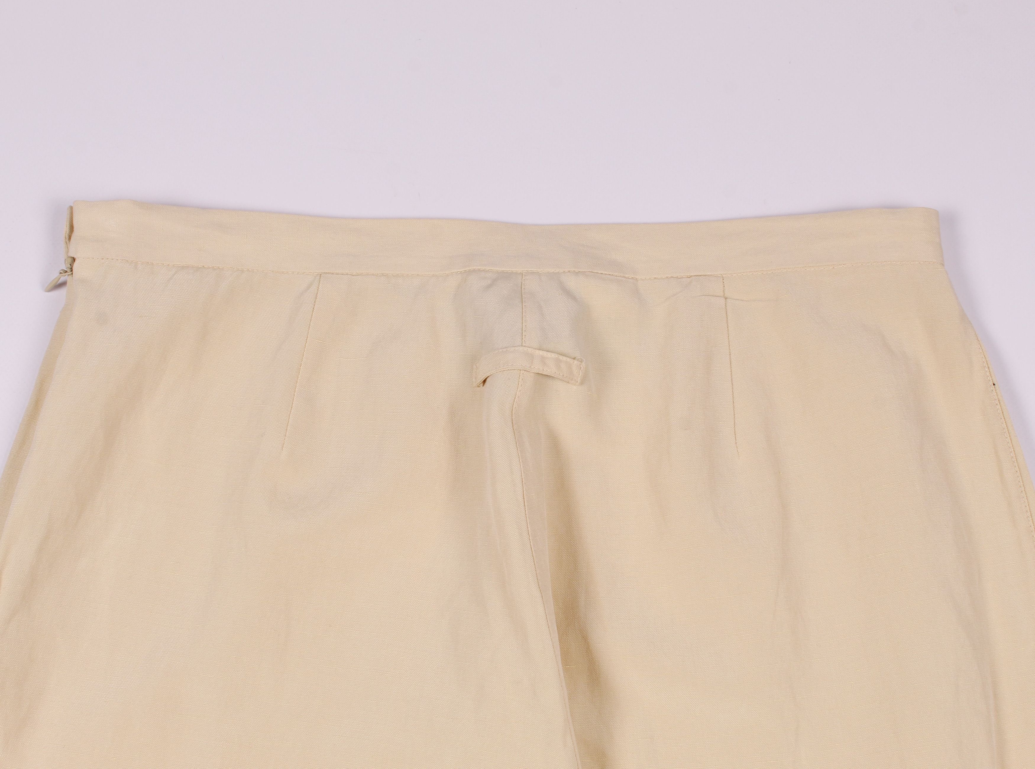 Jean Paul Gaultier × Vintage Jean Paul Gaultier Femme Flared Linen Silk Pants Trousers Size 30" / US 8 / IT 44 - 7 Thumbnail