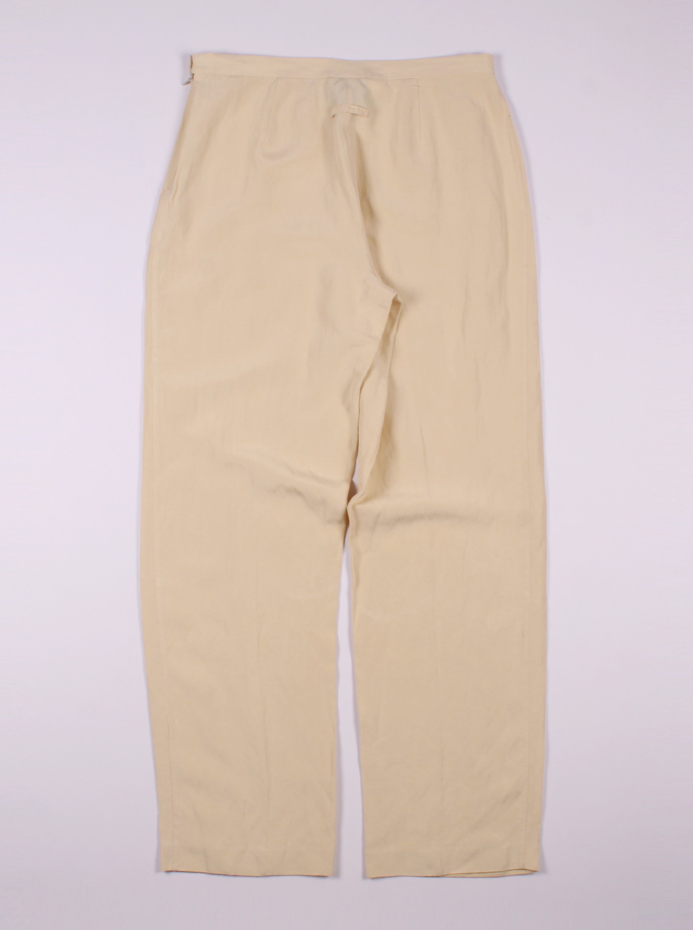Jean Paul Gaultier × Vintage Jean Paul Gaultier Femme Flared Linen Silk Pants Trousers Size 30" / US 8 / IT 44 - 8 Thumbnail