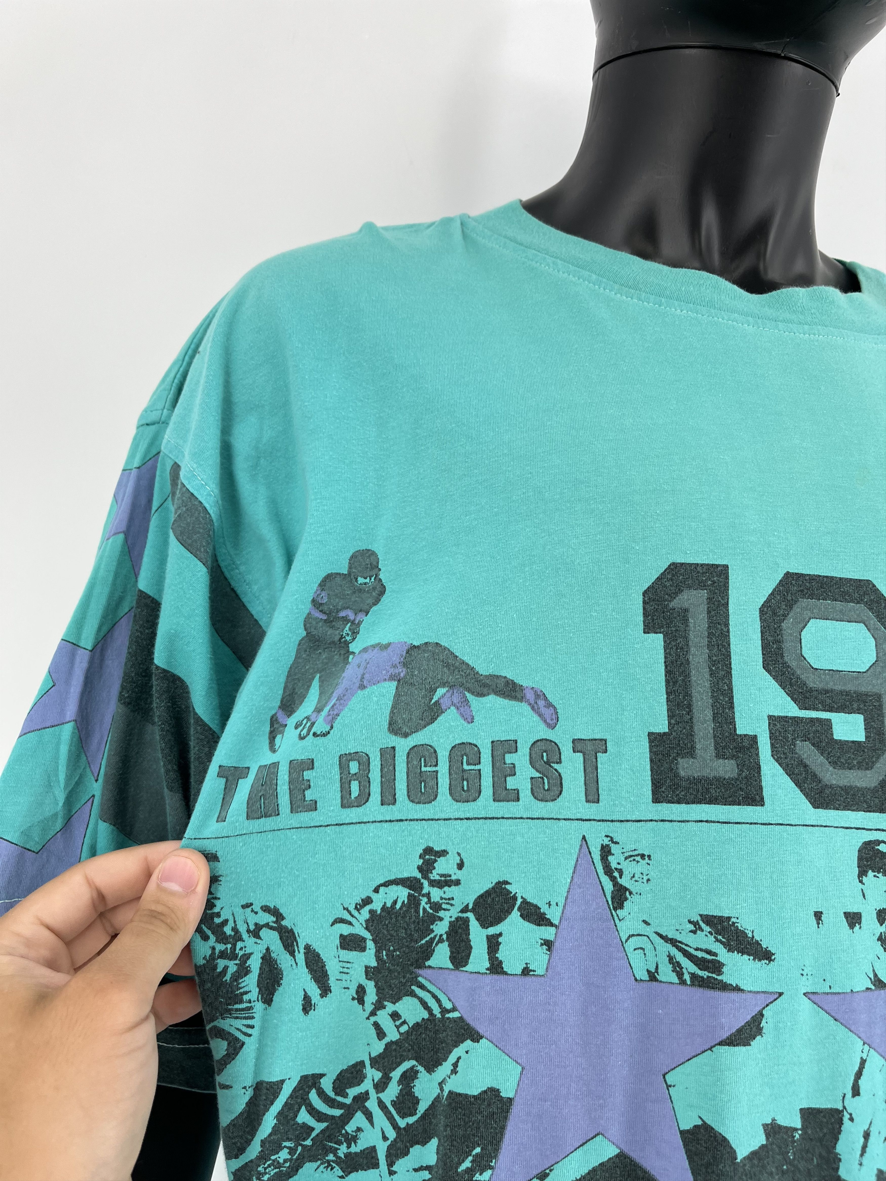 NFL × Sports Specialties × Vintage Vintage 90s NFL American Football fullprint tees Size US XL / EU 56 / 4 - 6 Thumbnail