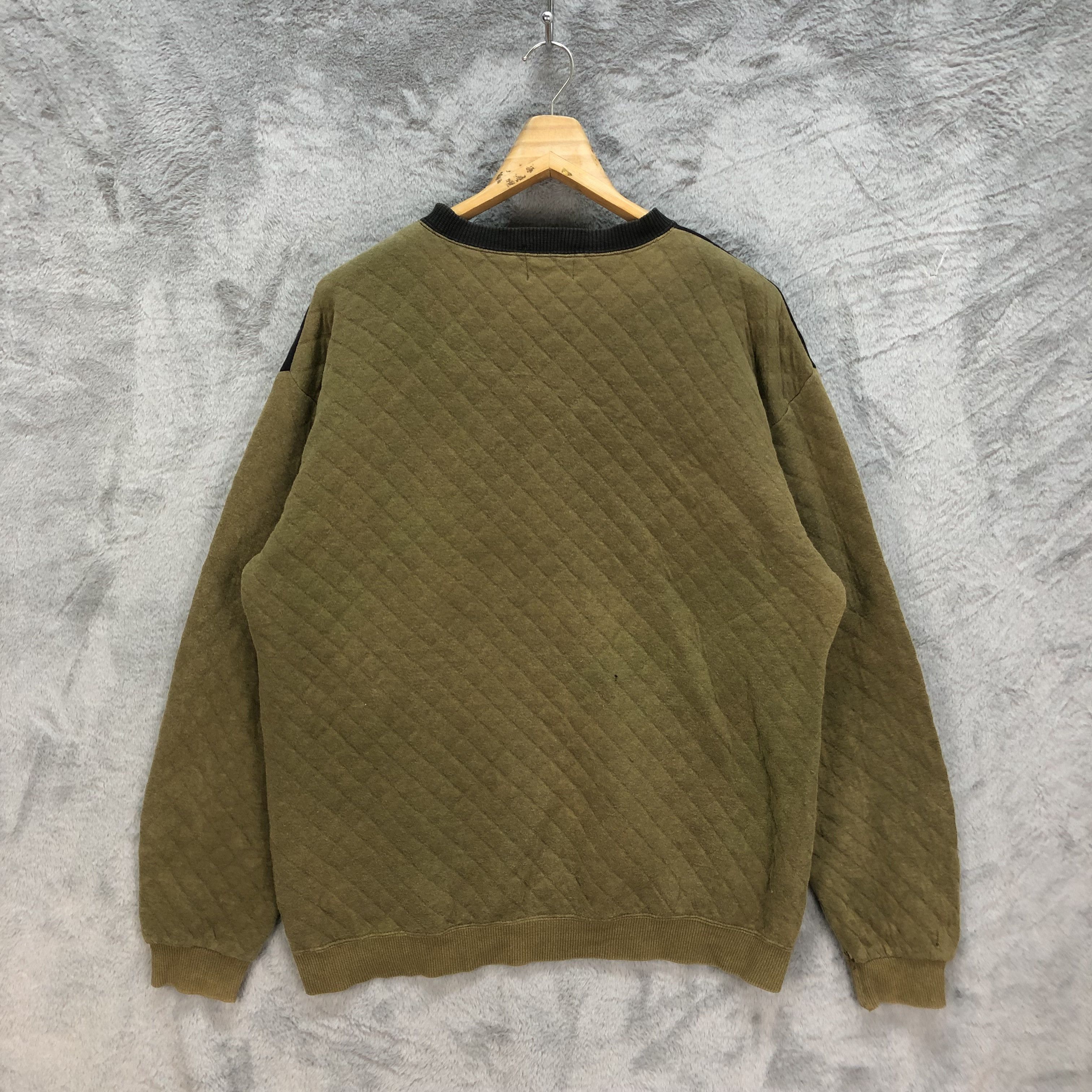 Japanese Brand Schwarz Wei B All Major Sport Quiltted Sweatshirts #5998-217 Size US L / EU 52-54 / 3 - 10 Thumbnail