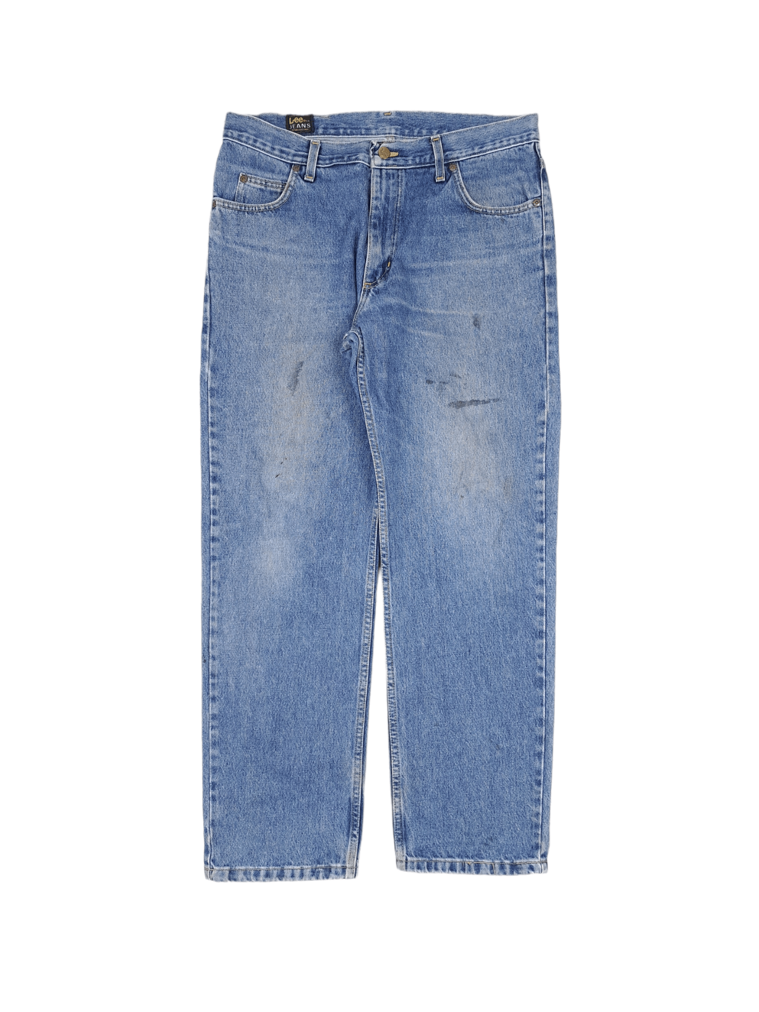 Japanese Brand × Lee × Vintage 💎 Vintage Lee Painters Washed Straight Baggy Blue Jeans Size US 36 / EU 52 - 1 Thumbnail