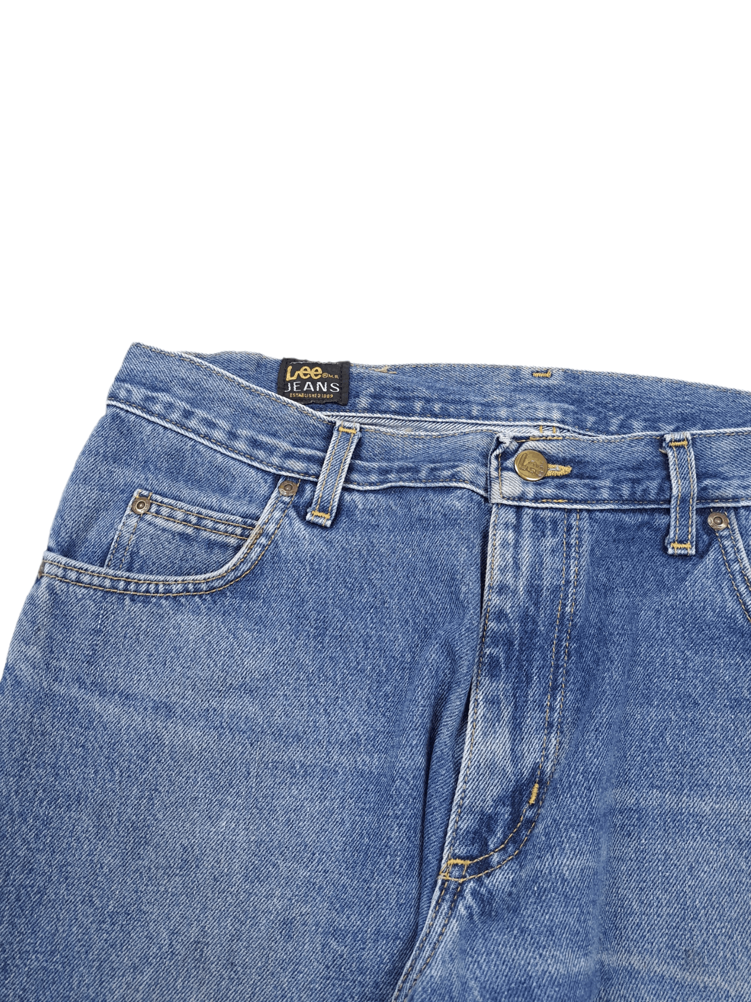 Japanese Brand × Lee × Vintage 💎 Vintage Lee Painters Washed Straight Baggy Blue Jeans Size US 36 / EU 52 - 5 Thumbnail