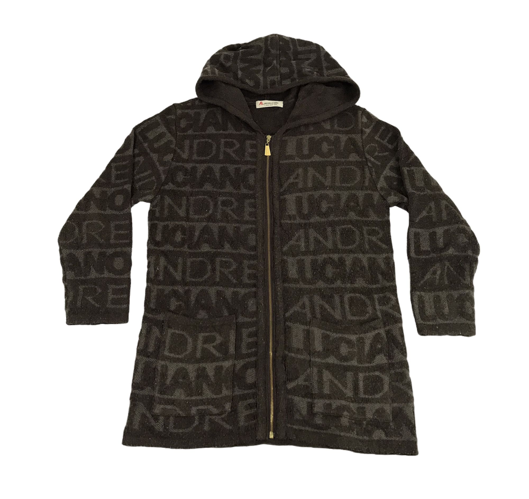 image of Andreluciano Al Andre Luciano Hoodie Jacket Sweatshirt Zucca Monogram, Men's (Size Medium)